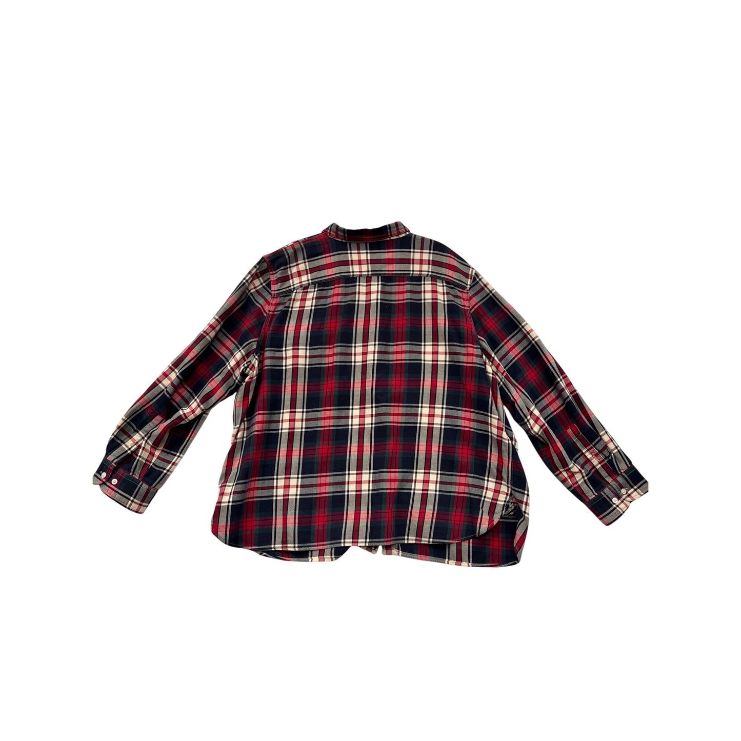 Womens 3XL Lauren Jeans Co Ralph Lauren Red & Green Plaid Button-Down Shirt #6969