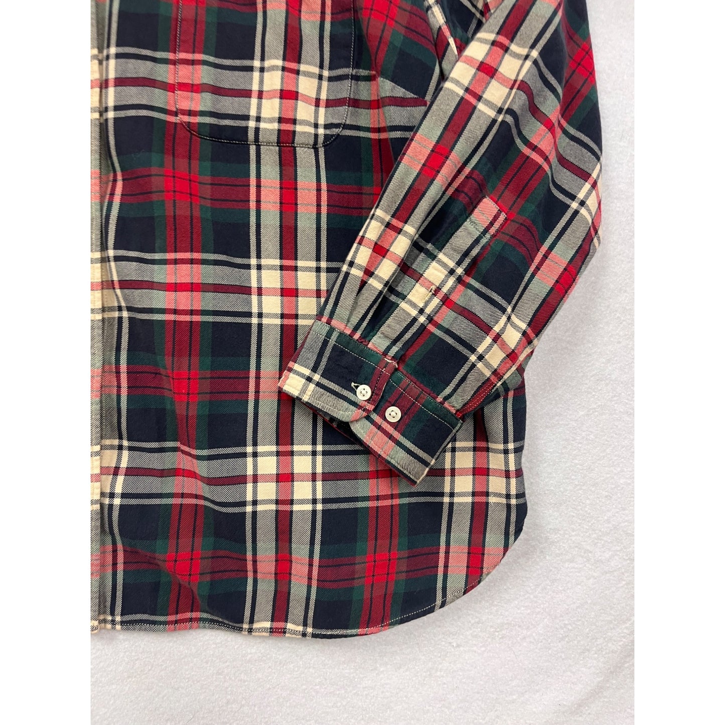 Womens 3XL Lauren Jeans Co Ralph Lauren Red & Green Plaid Button-Down Shirt #6969