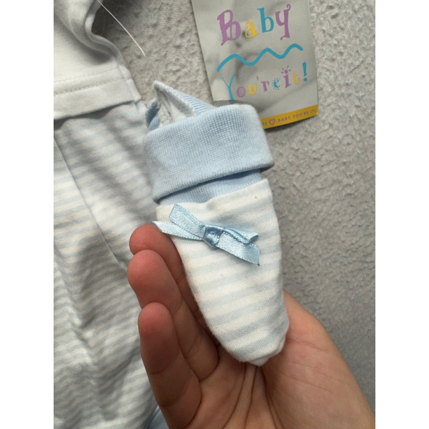 Baby Youre It! Infant Romper & Mittens Set #7458