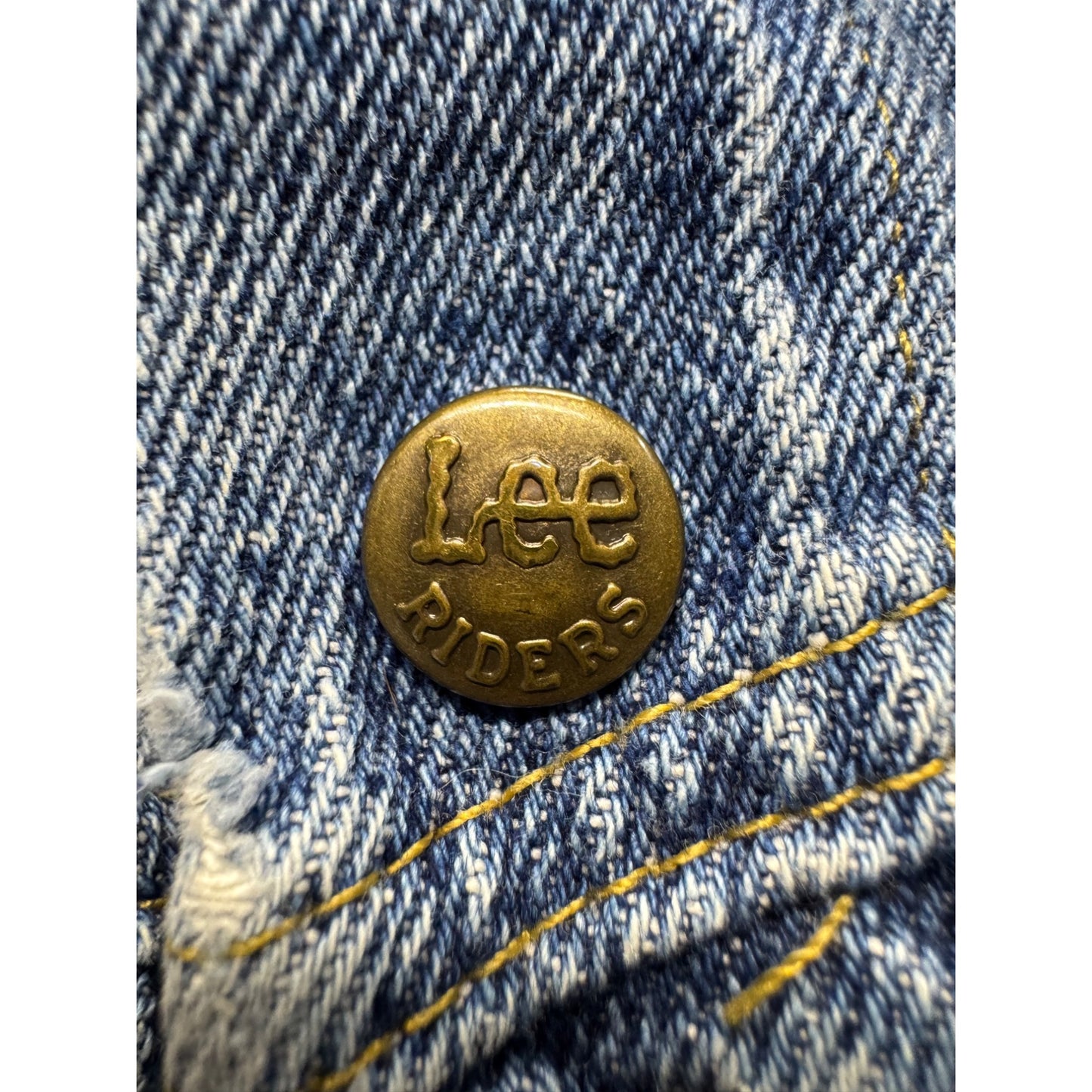 Vintage Lee Riders Kids Denim Jacket Button-Up Blue #7997