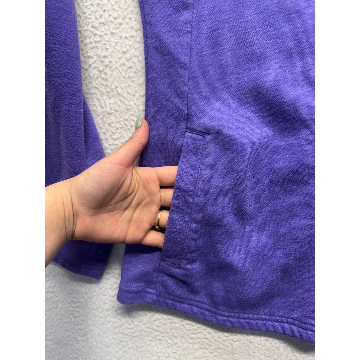 Bench. Womens Purple Full-Zip Fleece Jacket W/ Thumbholes & Pockets Size L #7823