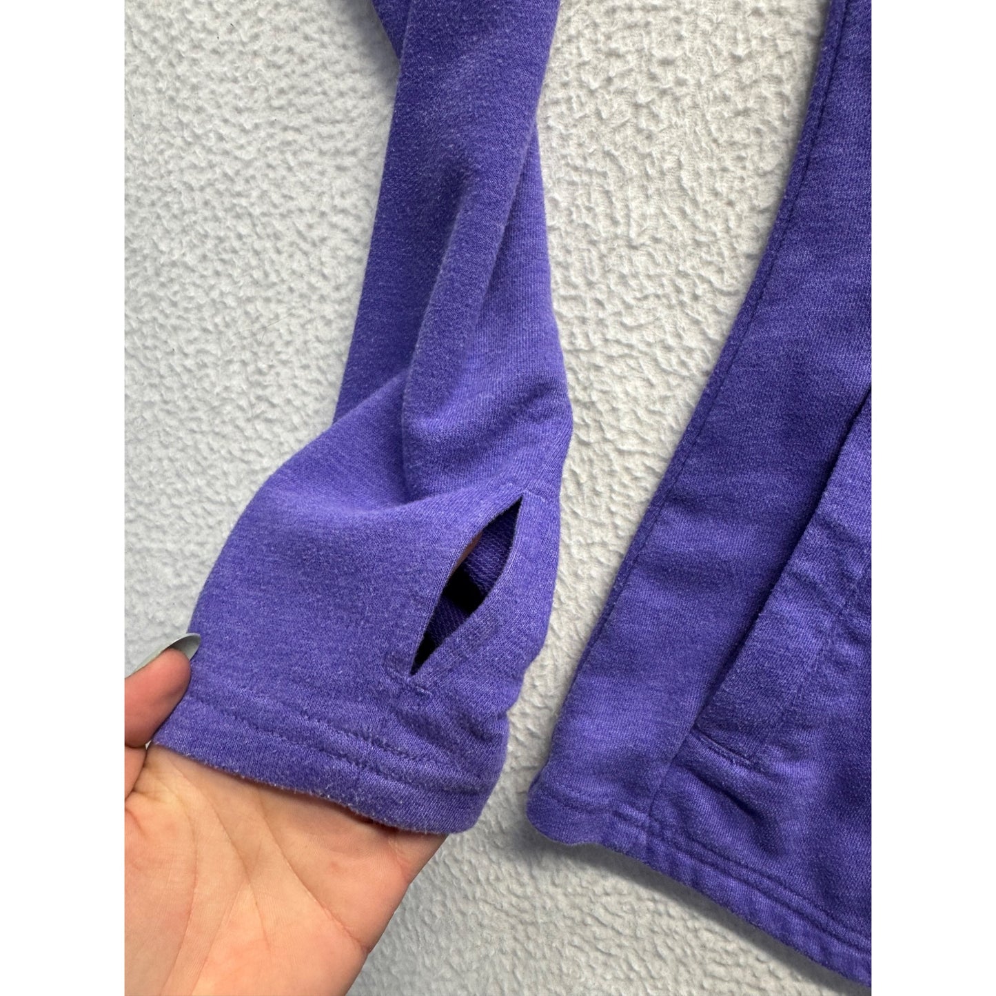 Bench. Womens Purple Full-Zip Fleece Jacket W/ Thumbholes & Pockets Size L #7823