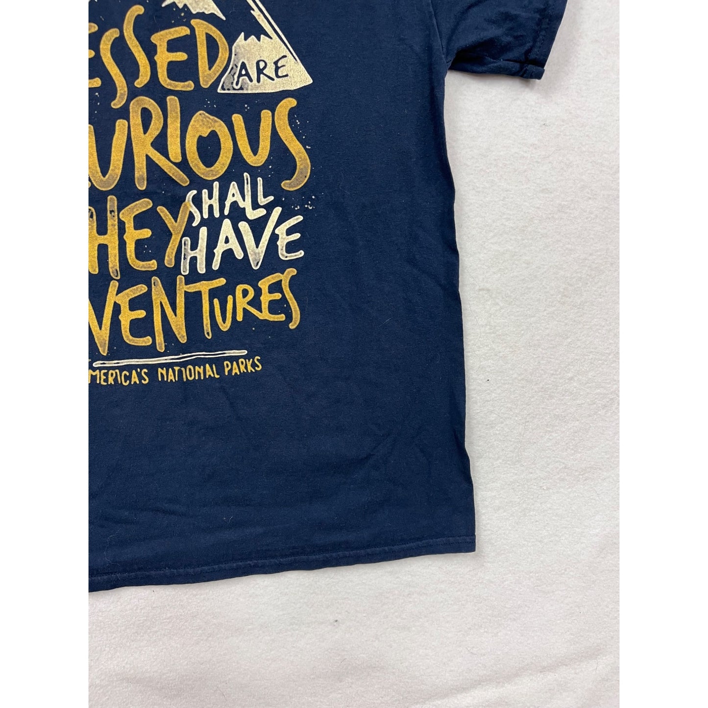 Blessed Are The Curious Graphic Tee Unisex M Gildan #8115