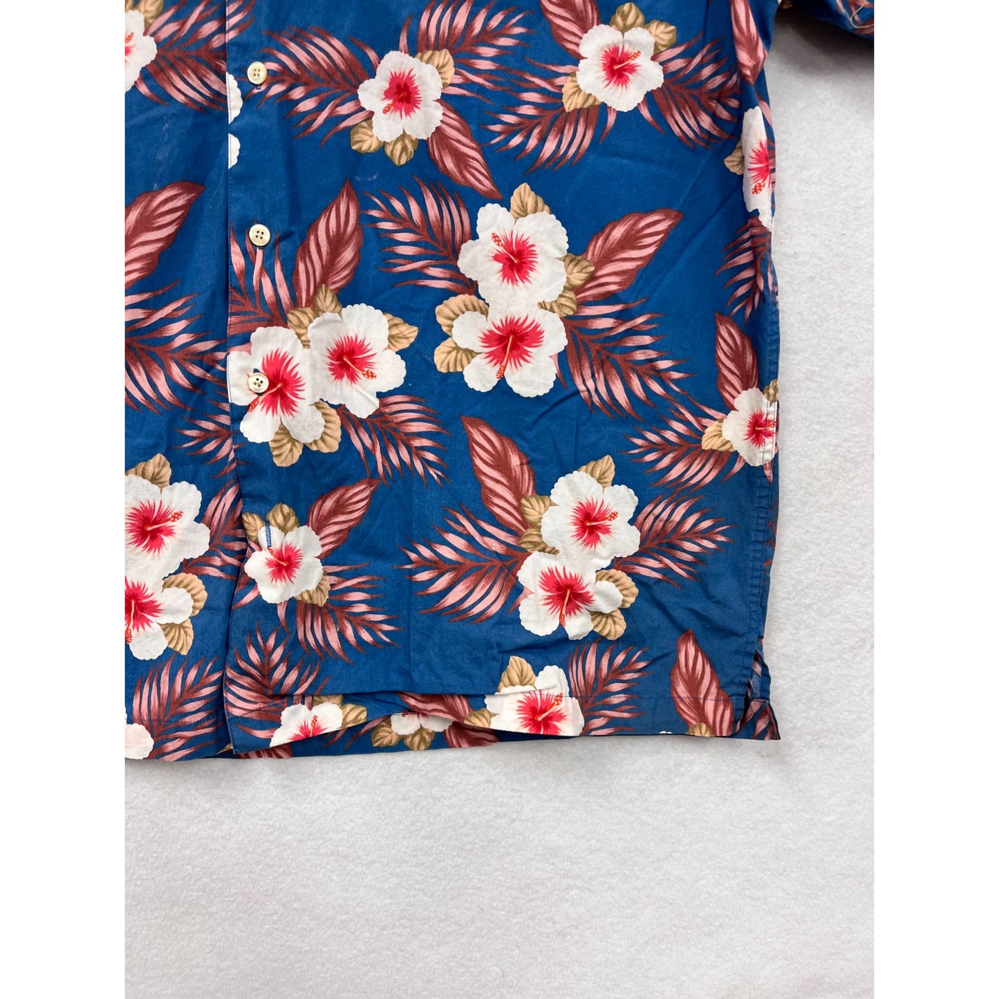 Mens XL High Sierra Hawaiian Floral Short Sleeve Button-Up Shirt 100% Cotton #6584