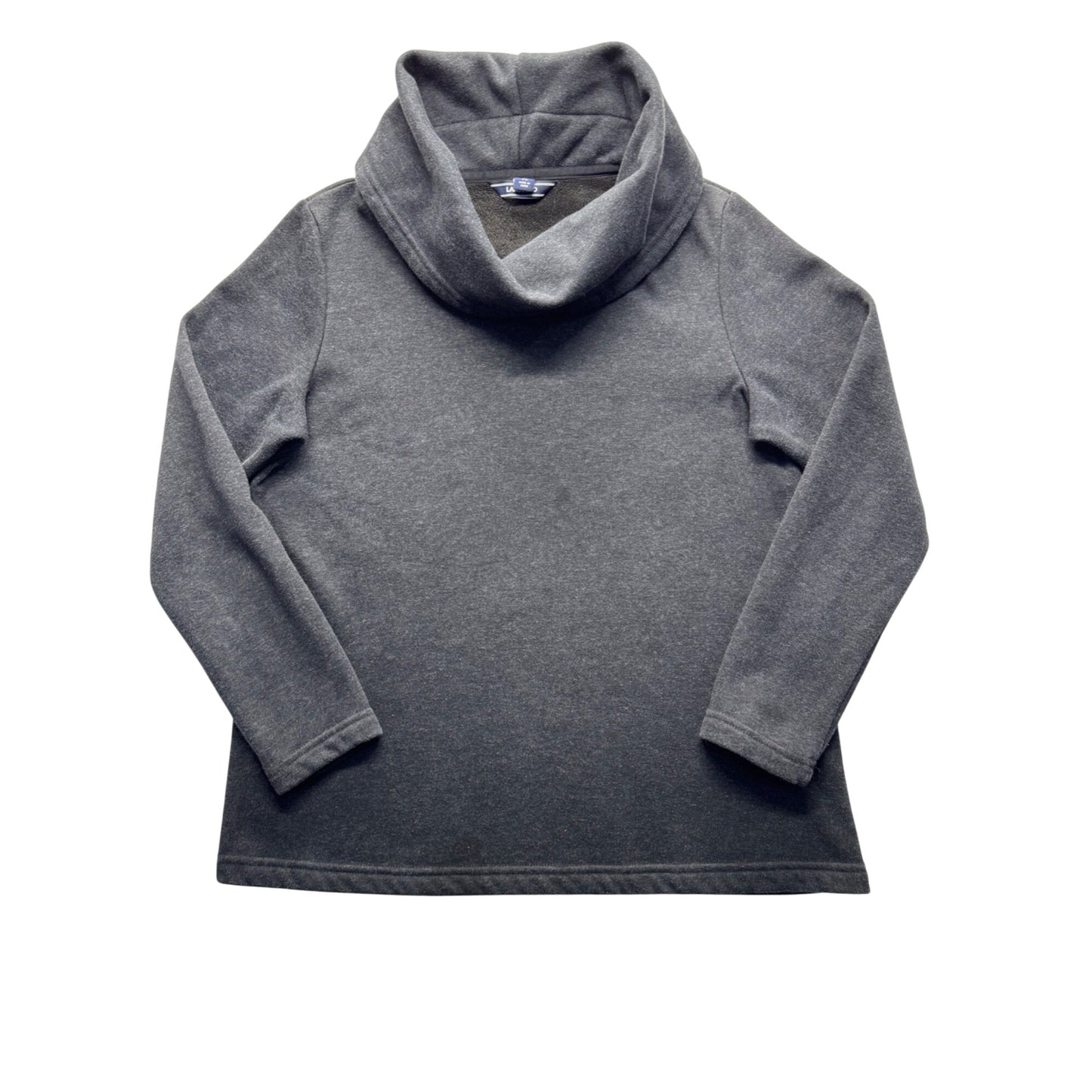 Lands End Gray Cowl Neck Sweater S 6-8 #224B