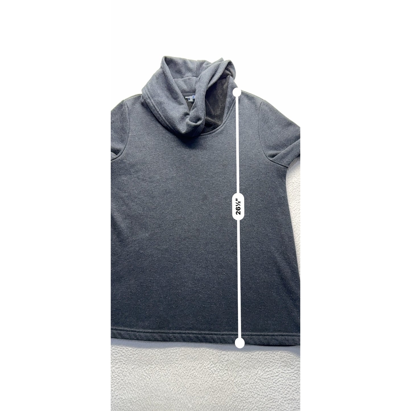 Lands End Gray Cowl Neck Sweater S 6-8 #224B