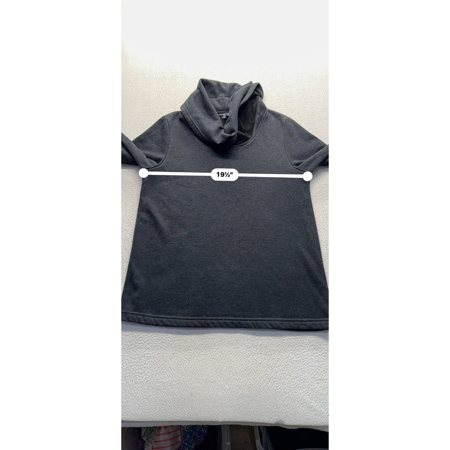 Lands End Gray Cowl Neck Sweater S 6-8 #224B