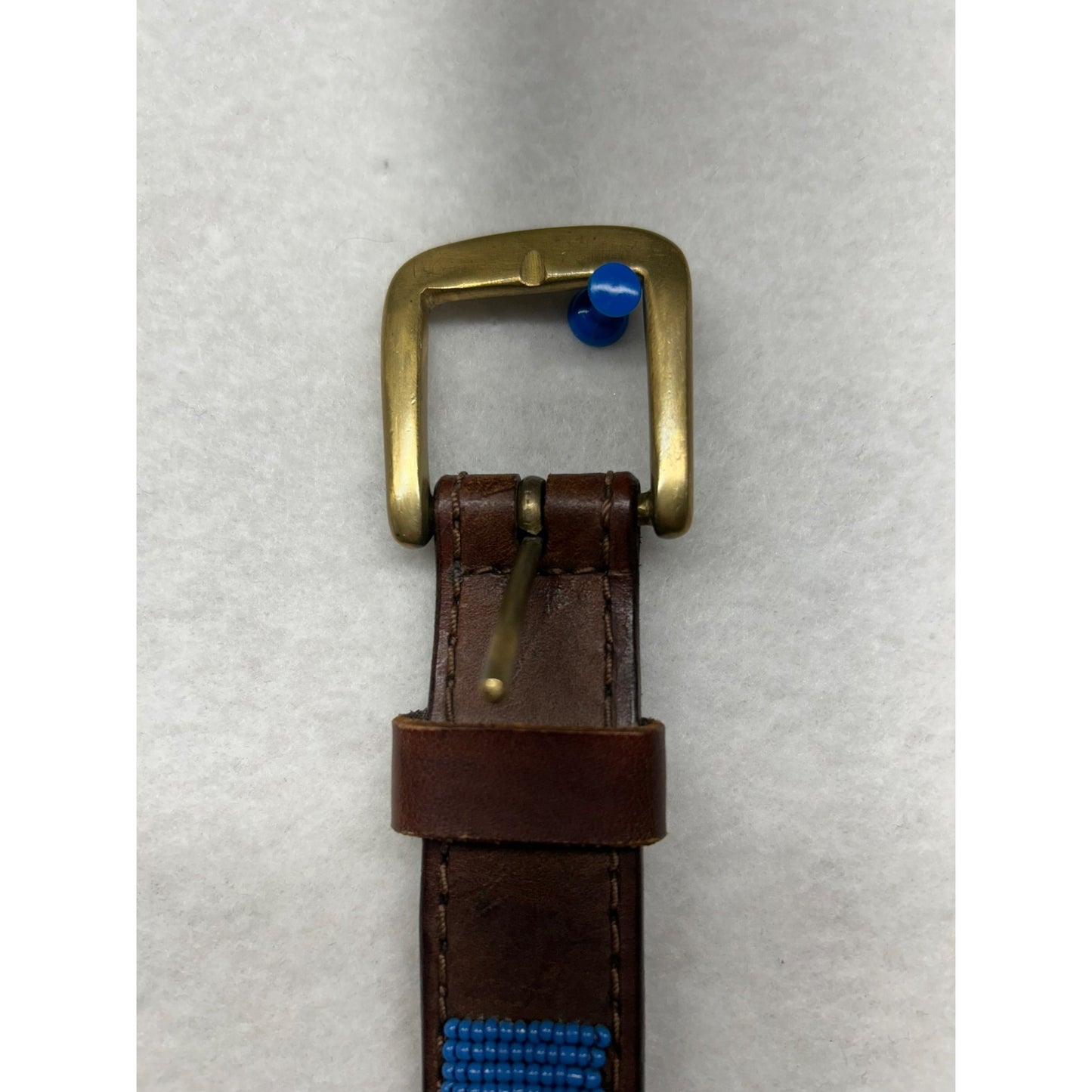 Beaded Leather Belt #2899