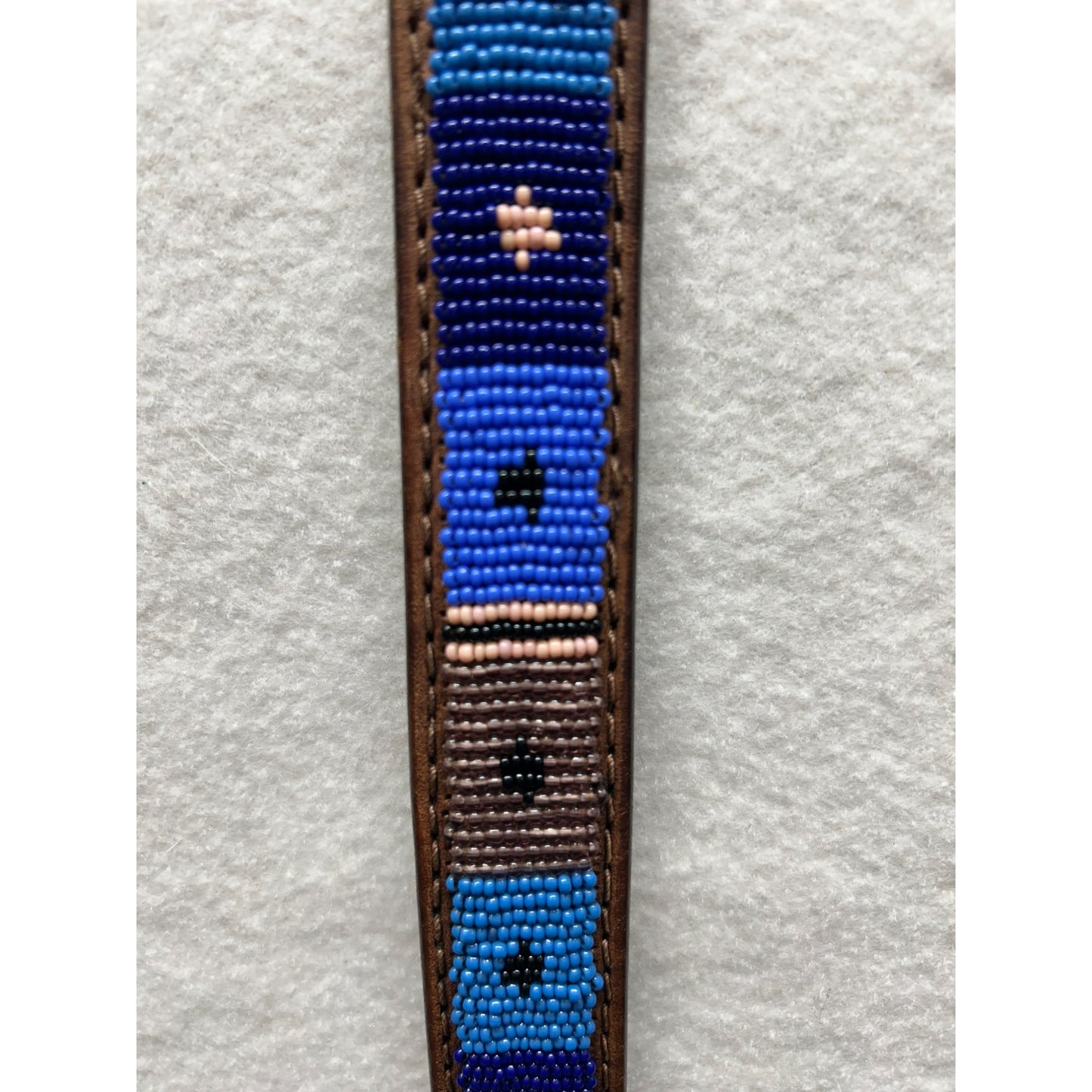 Beaded Leather Belt #2899