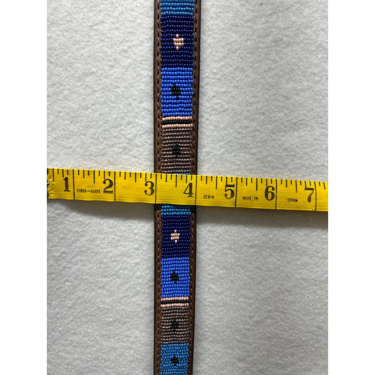 Beaded Leather Belt #2899