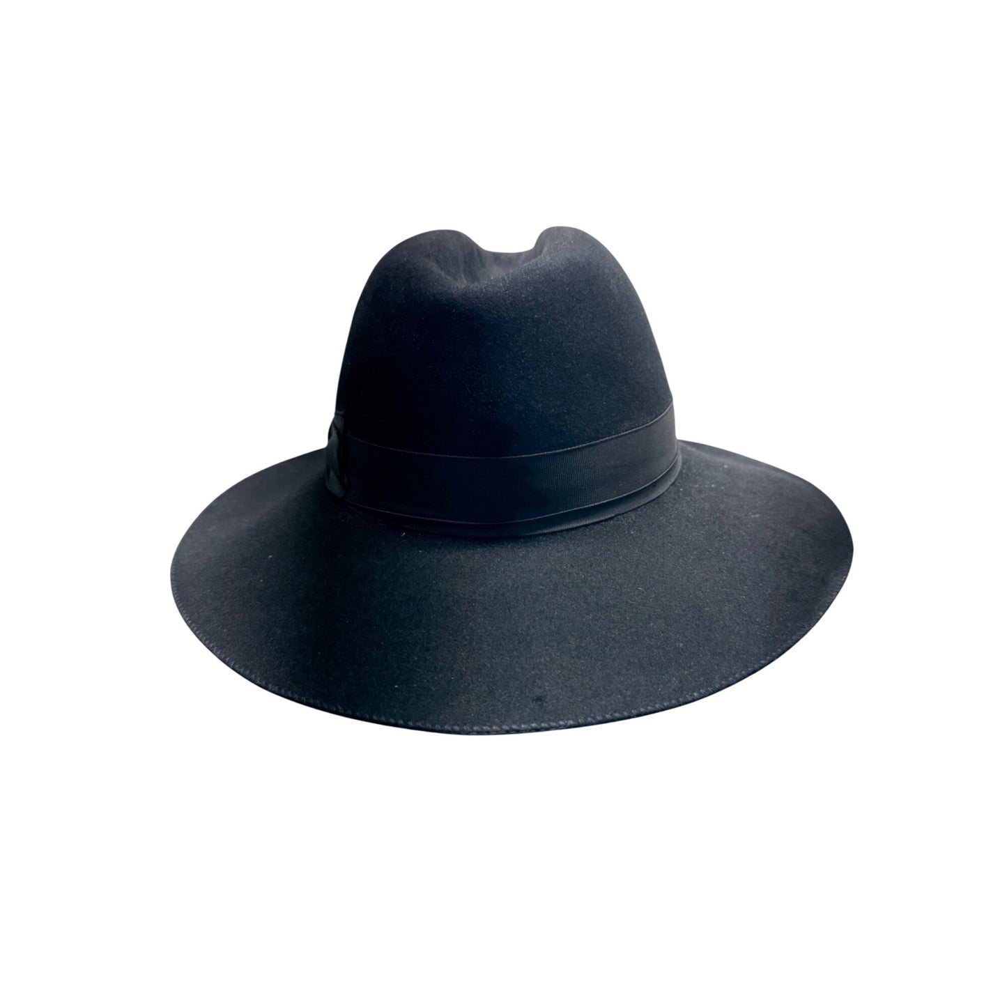 Black Wide Brim Fedora Hat Classic Design #150B