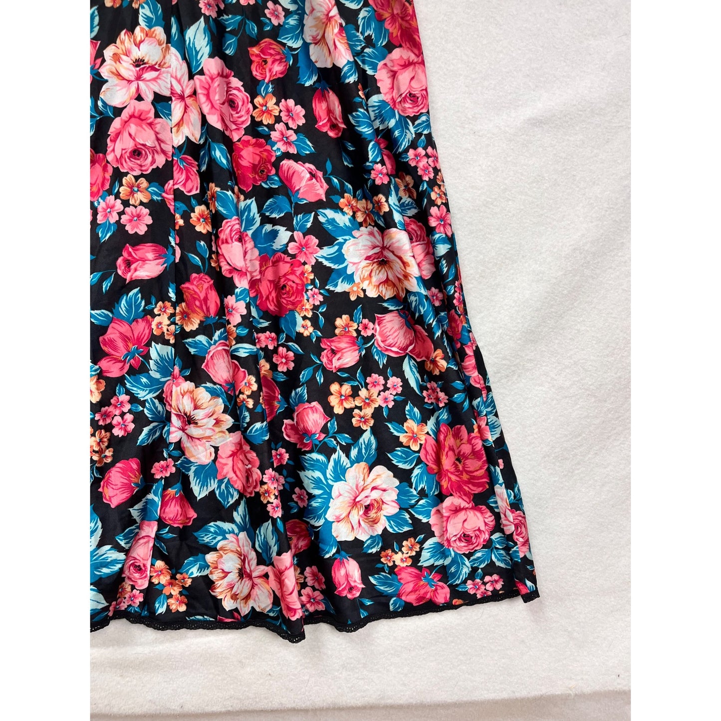 Vintage Vanity Fair Floral Sleeveless Nightgown Dress Womens M #8019