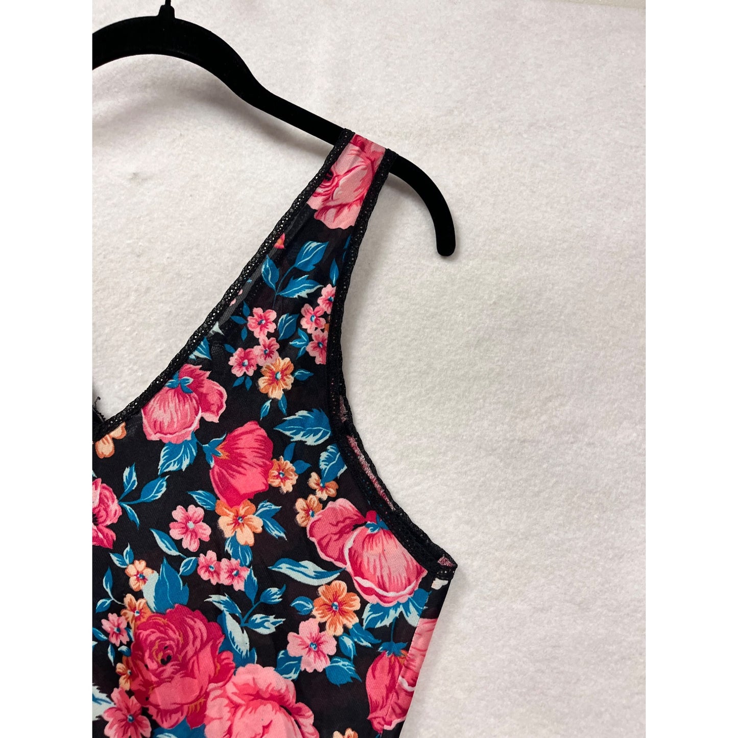 Vintage Vanity Fair Floral Sleeveless Nightgown Dress Womens M #8019
