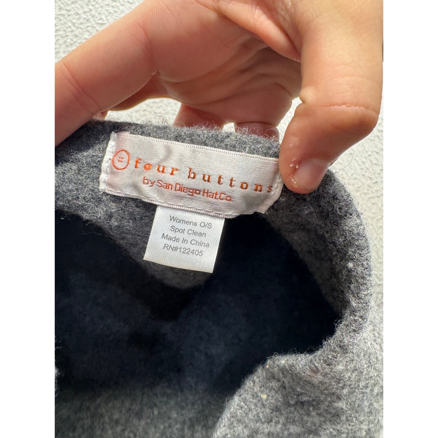 Gray Wool French-Style Beret Hat For Adults #9222