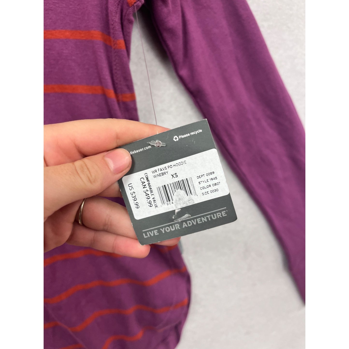 Eddie Bauer XS Hooded Long Sleeve Shirt #904A