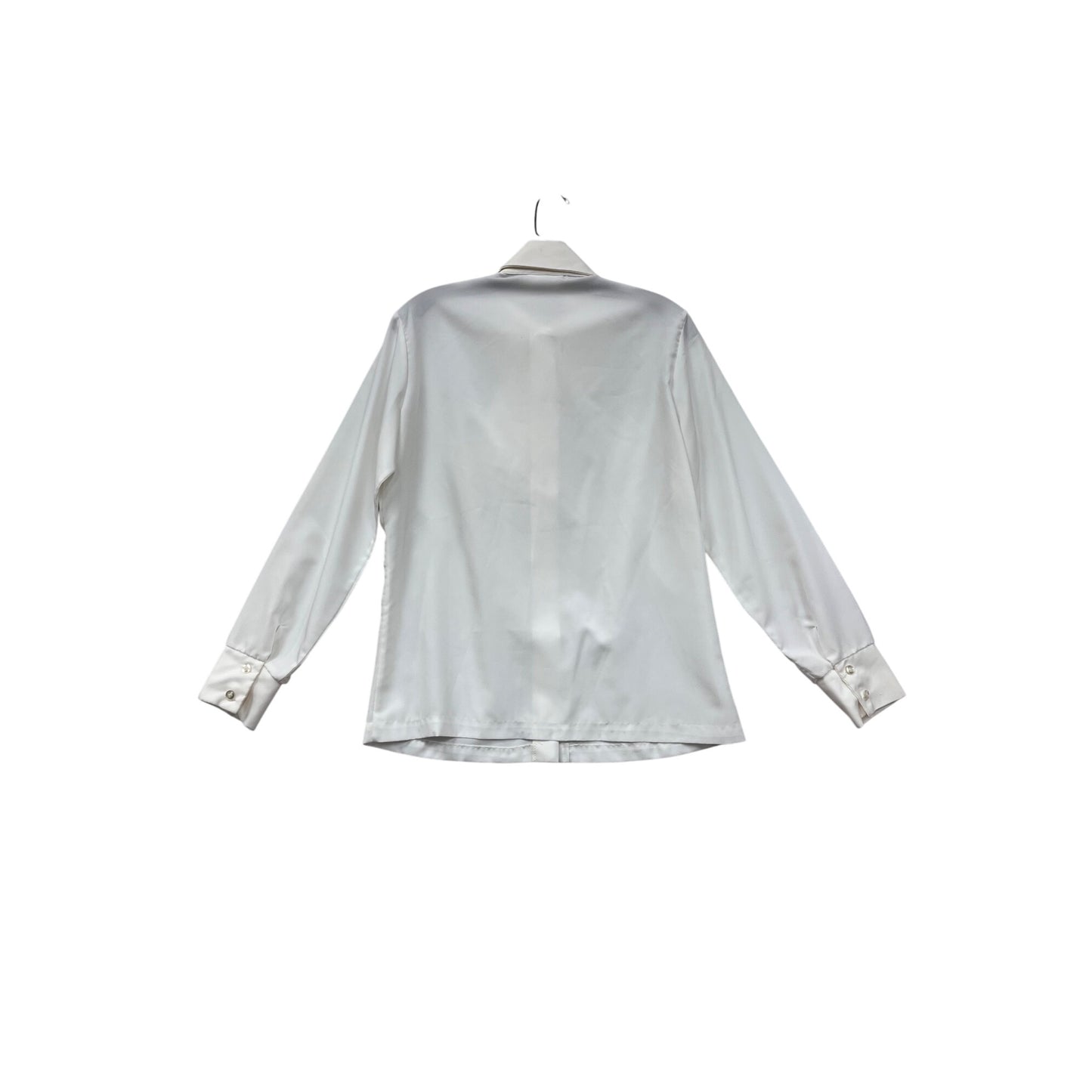 Vintage Terry Chicago White Ruffled Button-Up Blouse #8355
