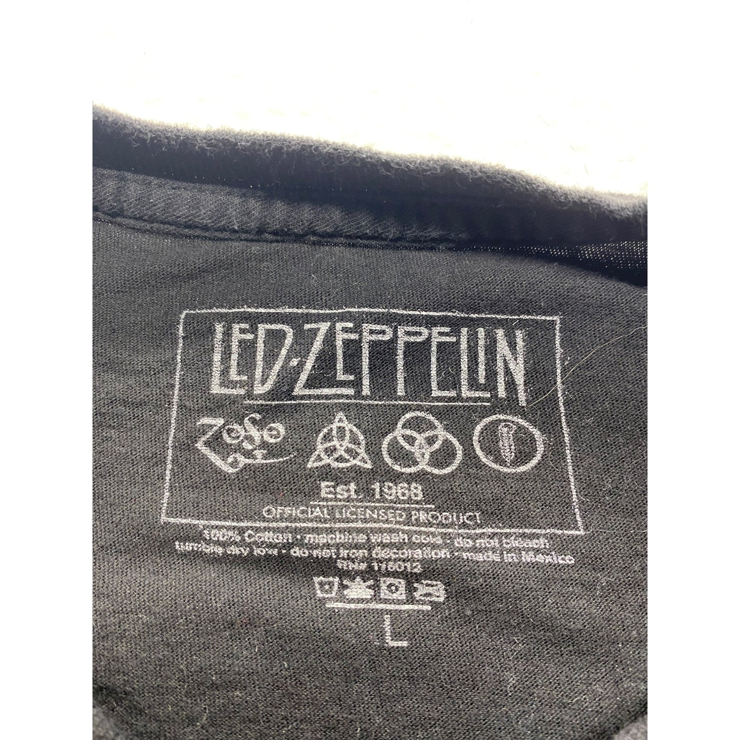 Led Zeppelin Official Licensed Black T-Shirt L #5869