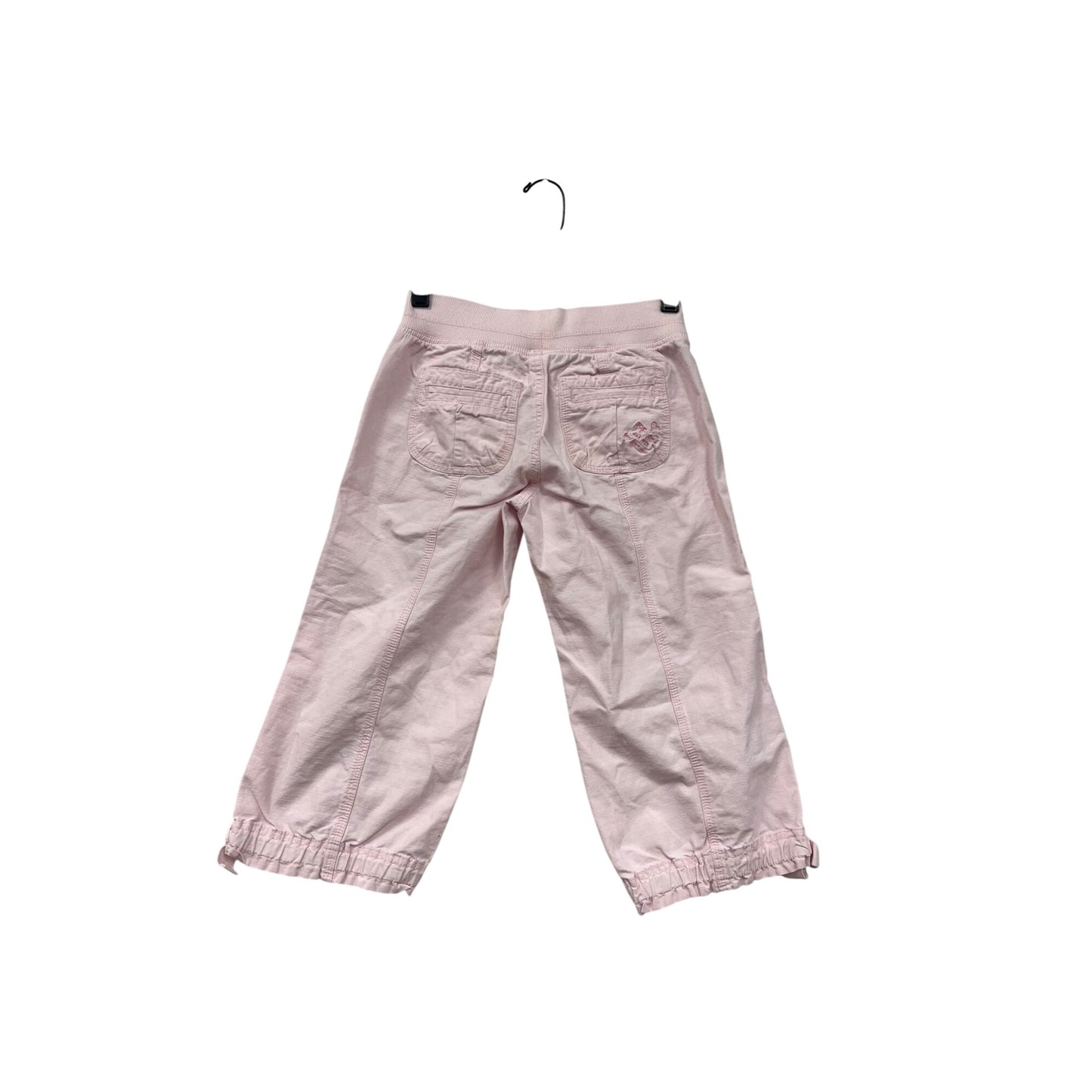 Girls Pink GAP Kids Cotton Cropped Pants With Elastic Cuffs & Back Pockets Size 10 #6707