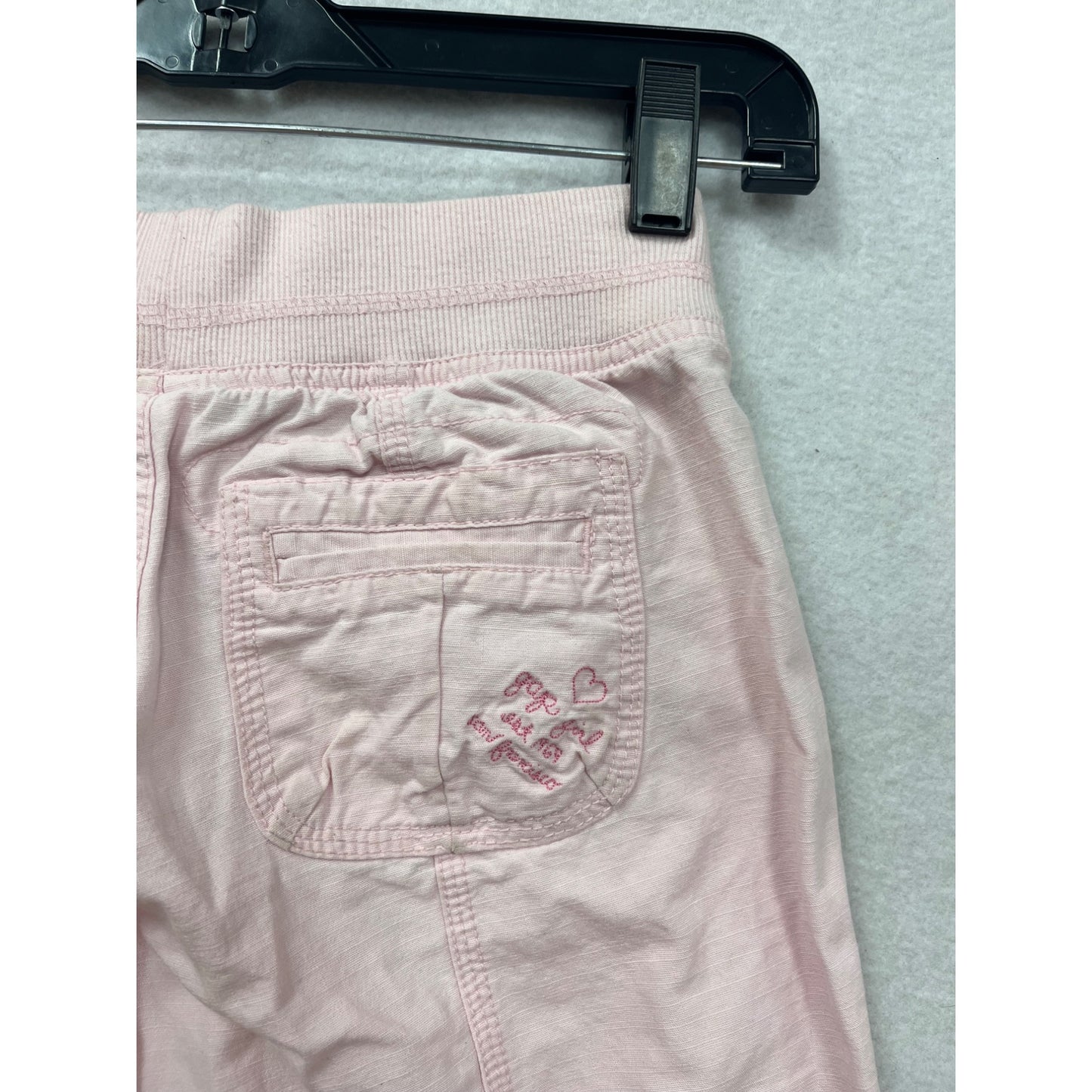 Girls Pink GAP Kids Cotton Cropped Pants With Elastic Cuffs & Back Pockets Size 10 #6707