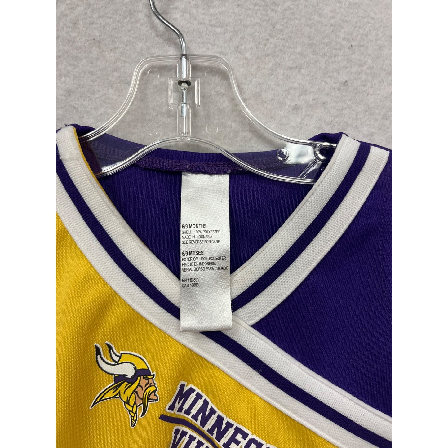 Minnesota Vikings Baby Cheerleader Dress Purple & Gold #747A