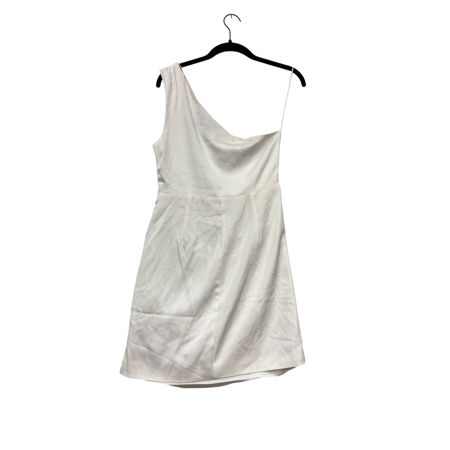 One-Shoulder White Satin Dress By Do+Be Size M #390A
