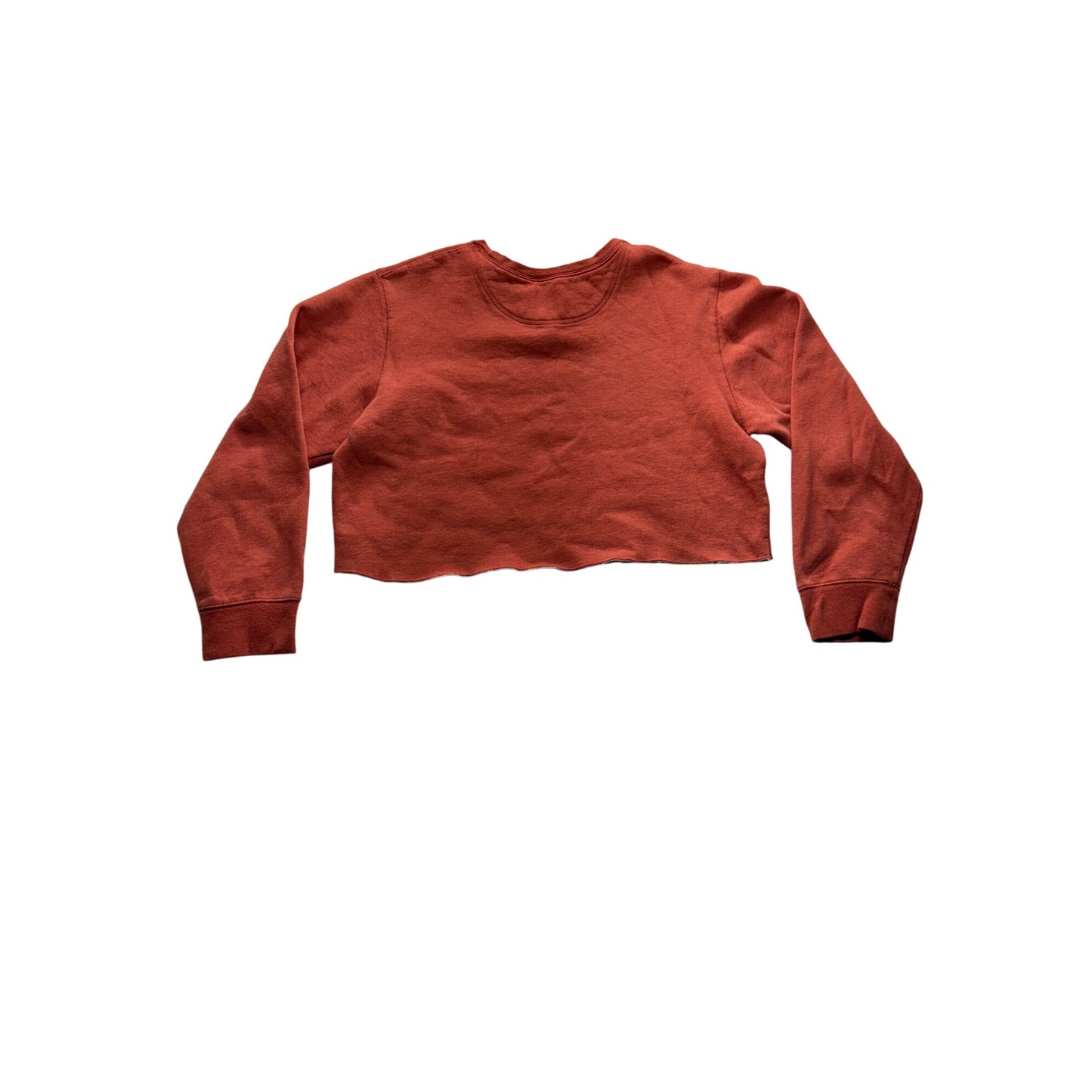Cropped Rust Red Field Gear Crewneck Sweatshirt #7436