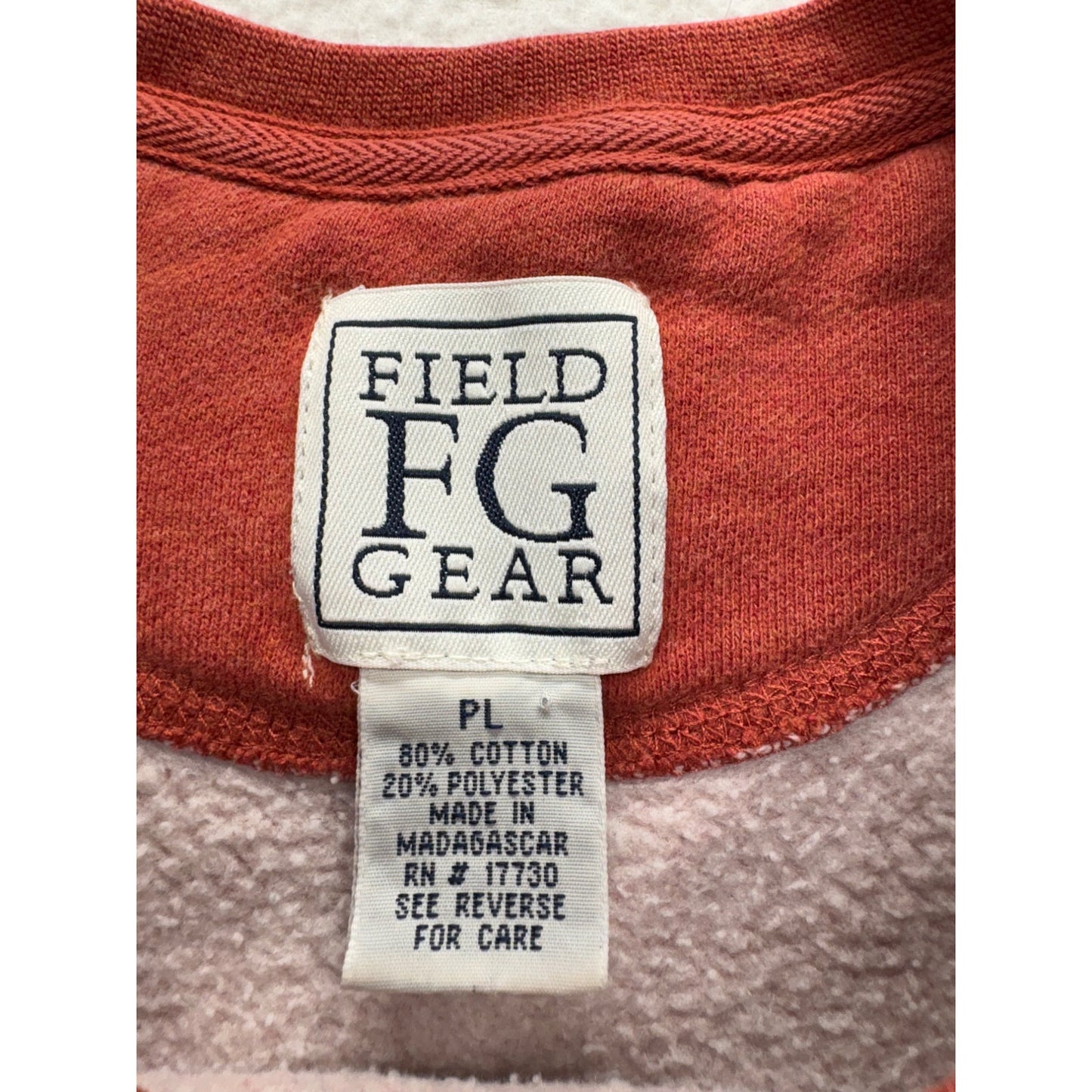 Cropped Rust Red Field Gear Crewneck Sweatshirt #7436