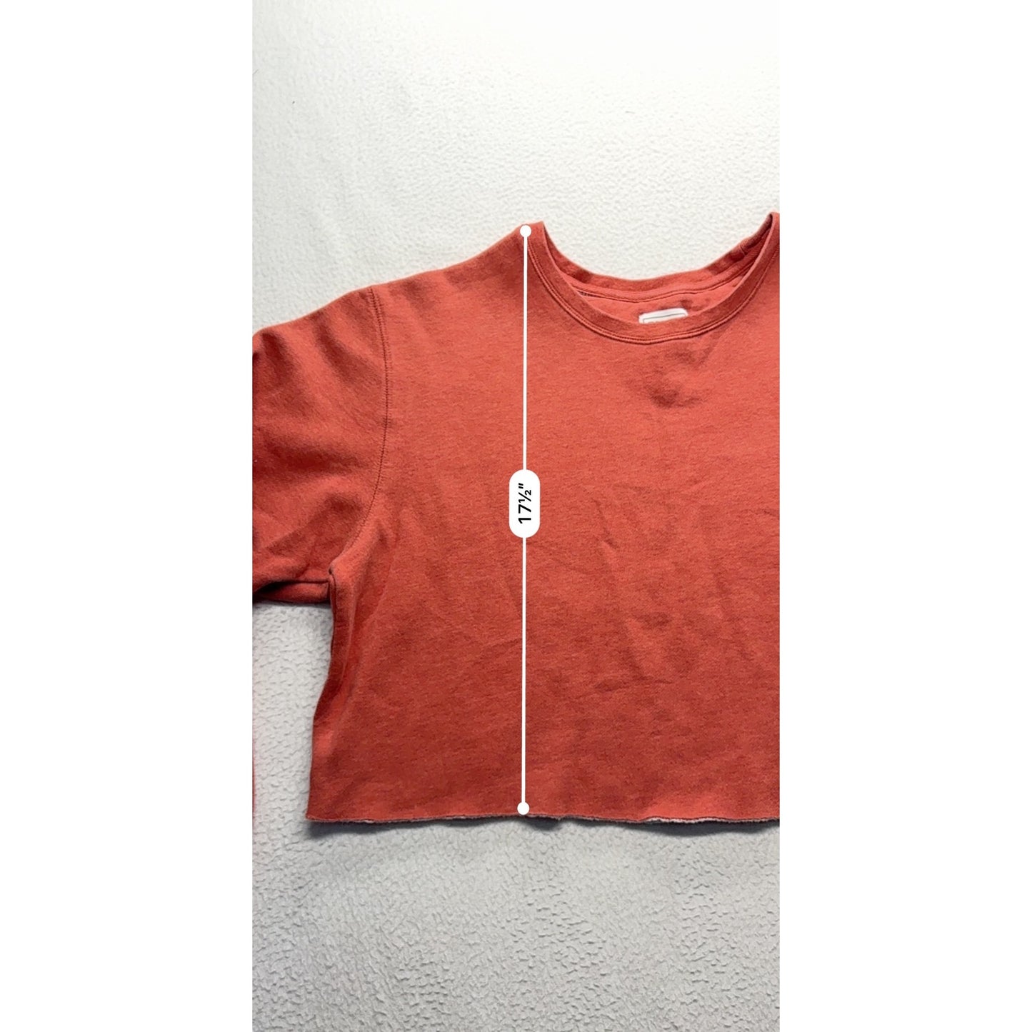 Cropped Rust Red Field Gear Crewneck Sweatshirt #7436