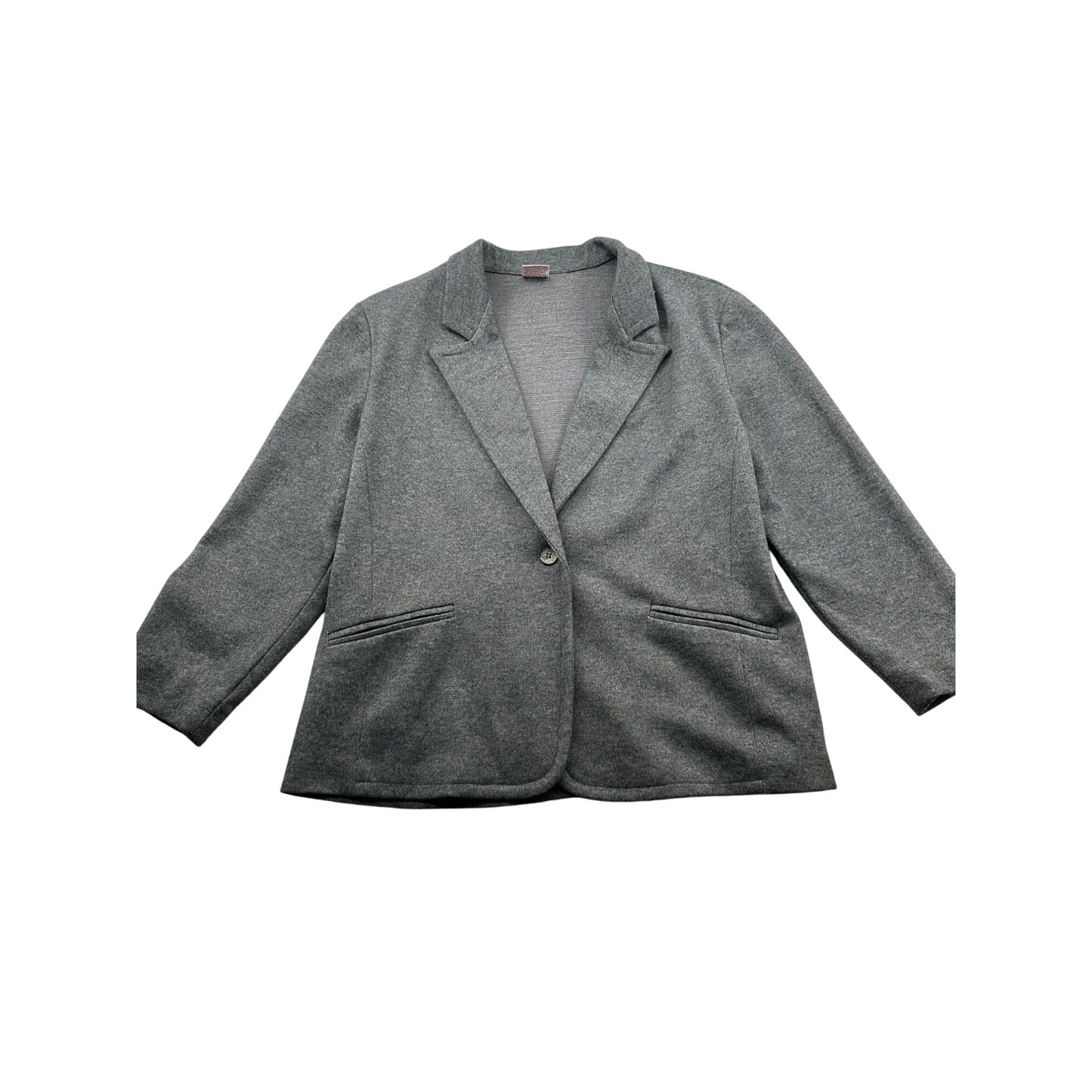 Graff Womens Californiawear Gray Blazer With Single Button & Pockets #6444