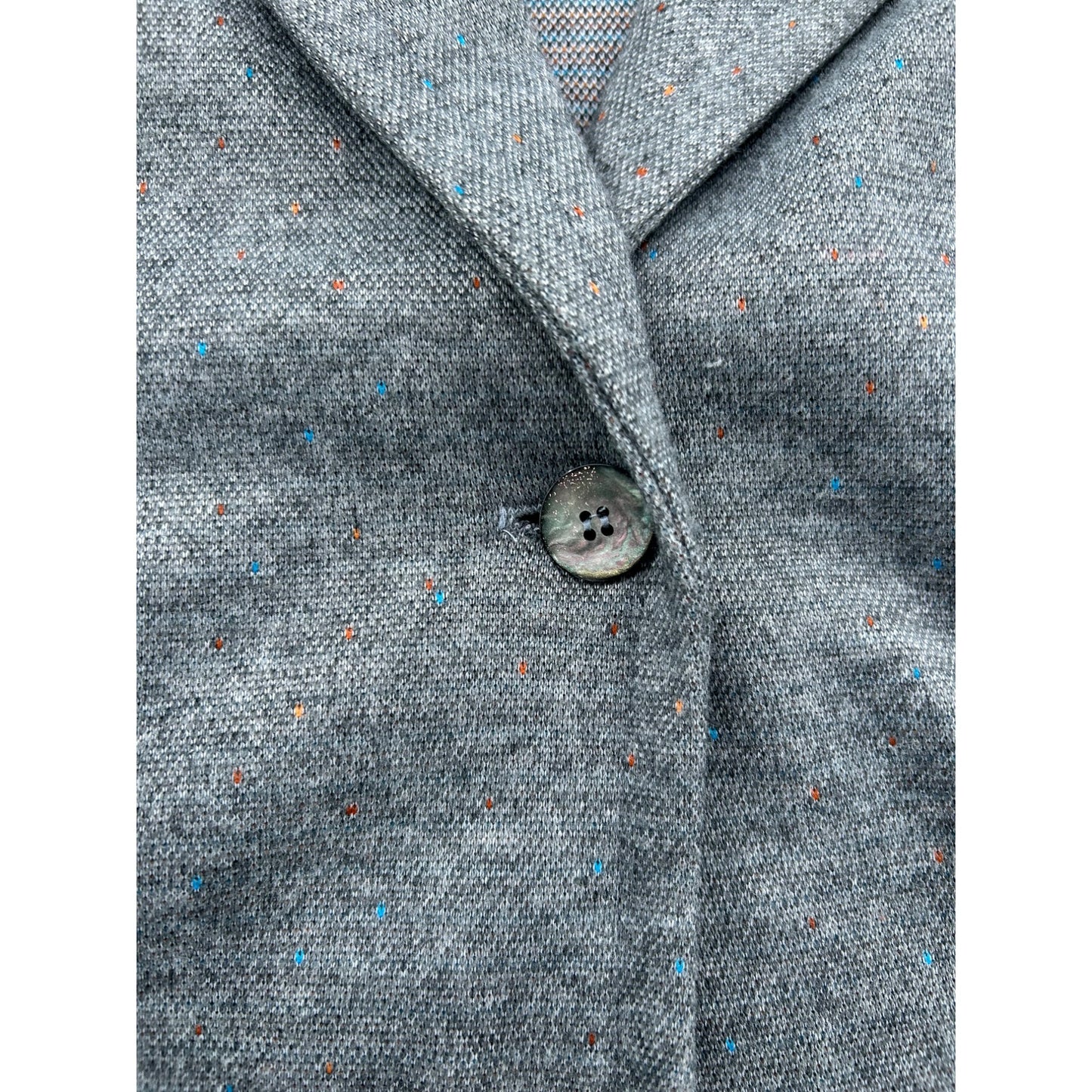 Graff Womens Californiawear Gray Blazer With Single Button & Pockets #6444