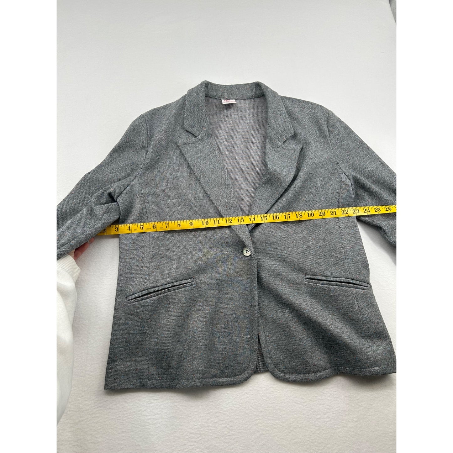 Graff Womens Californiawear Gray Blazer With Single Button & Pockets #6444