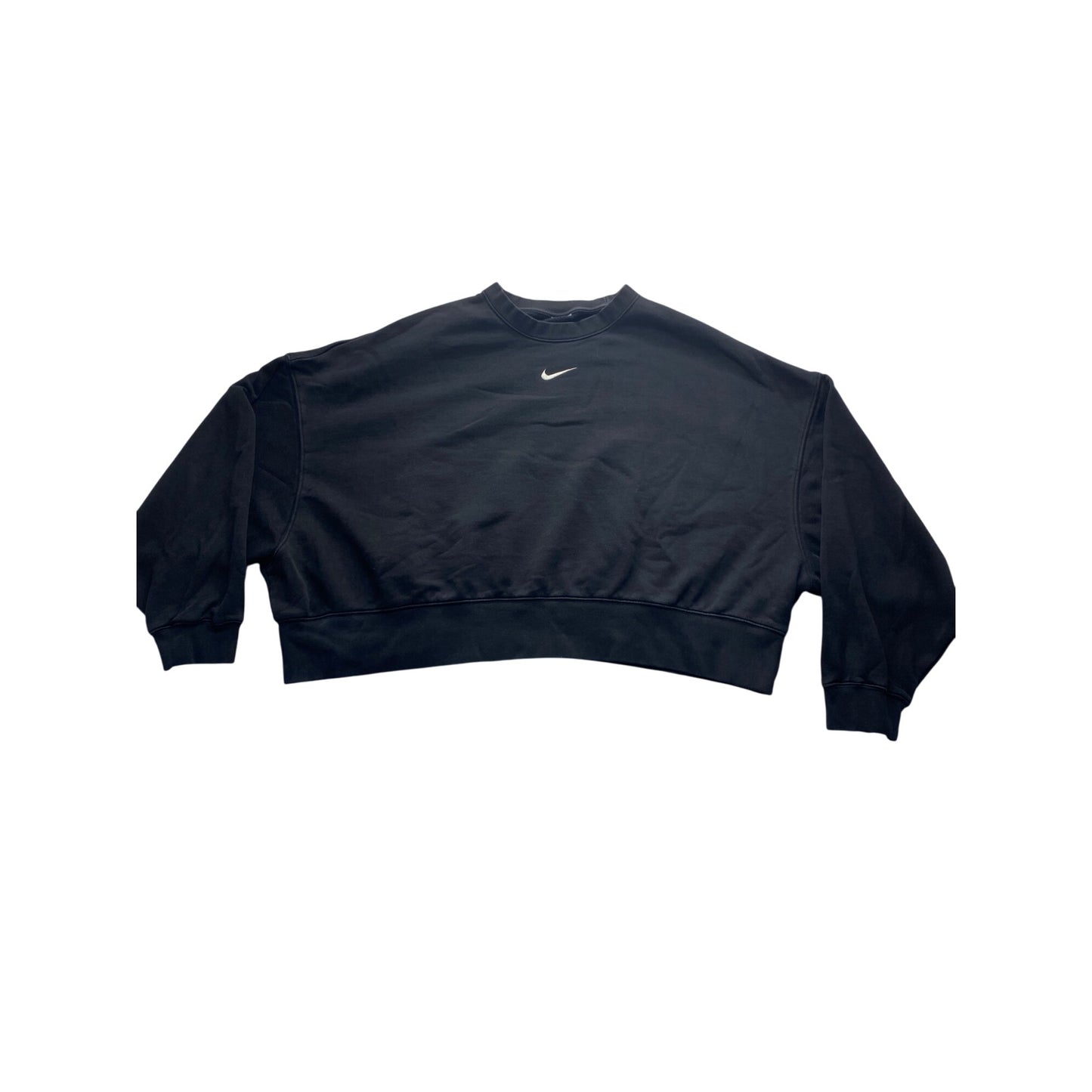 Nike Womens Black Cropped Sweatshirt Size L #7150
