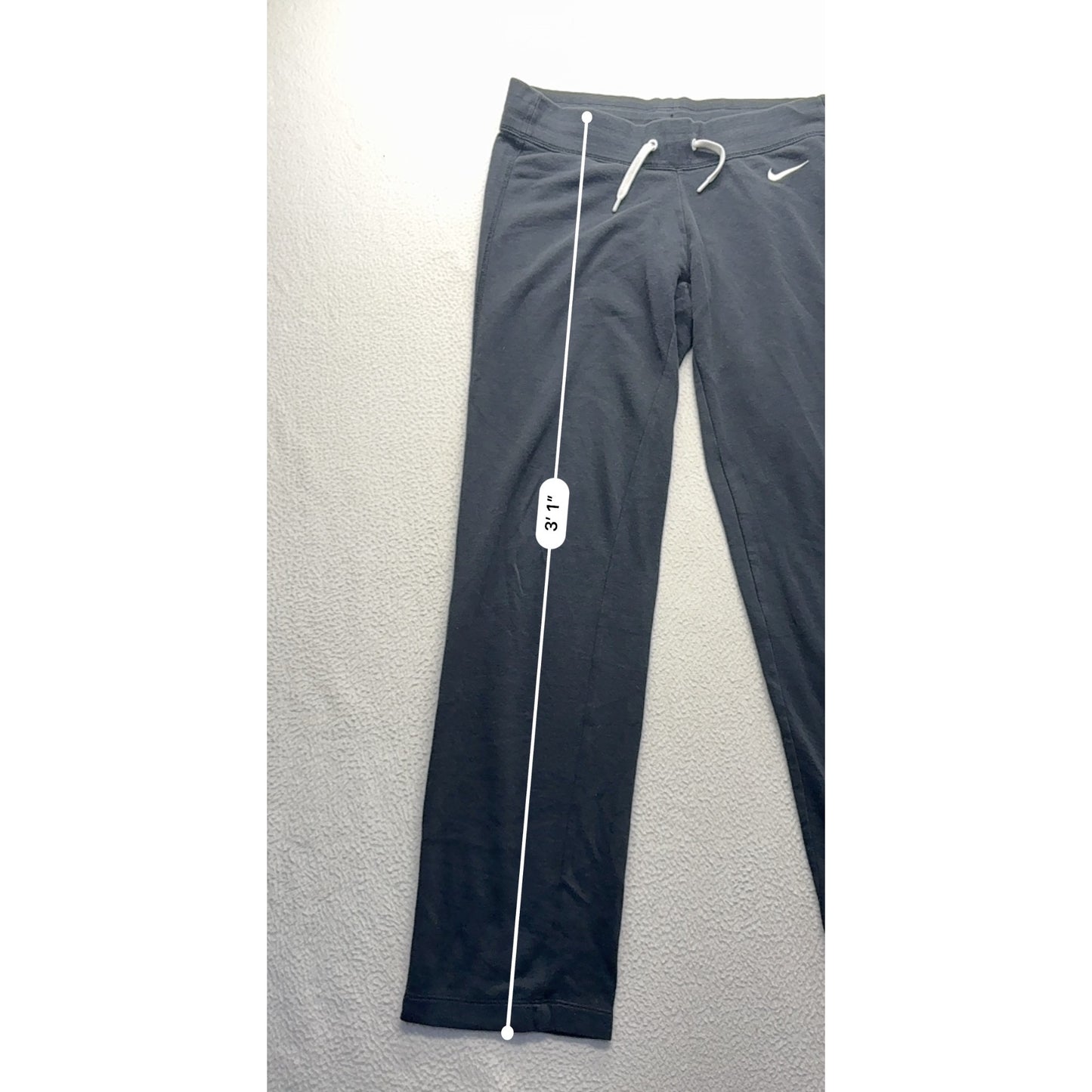 Nike Womens Black Sweatpants Size S With Drawstring Waist & Logo #7585