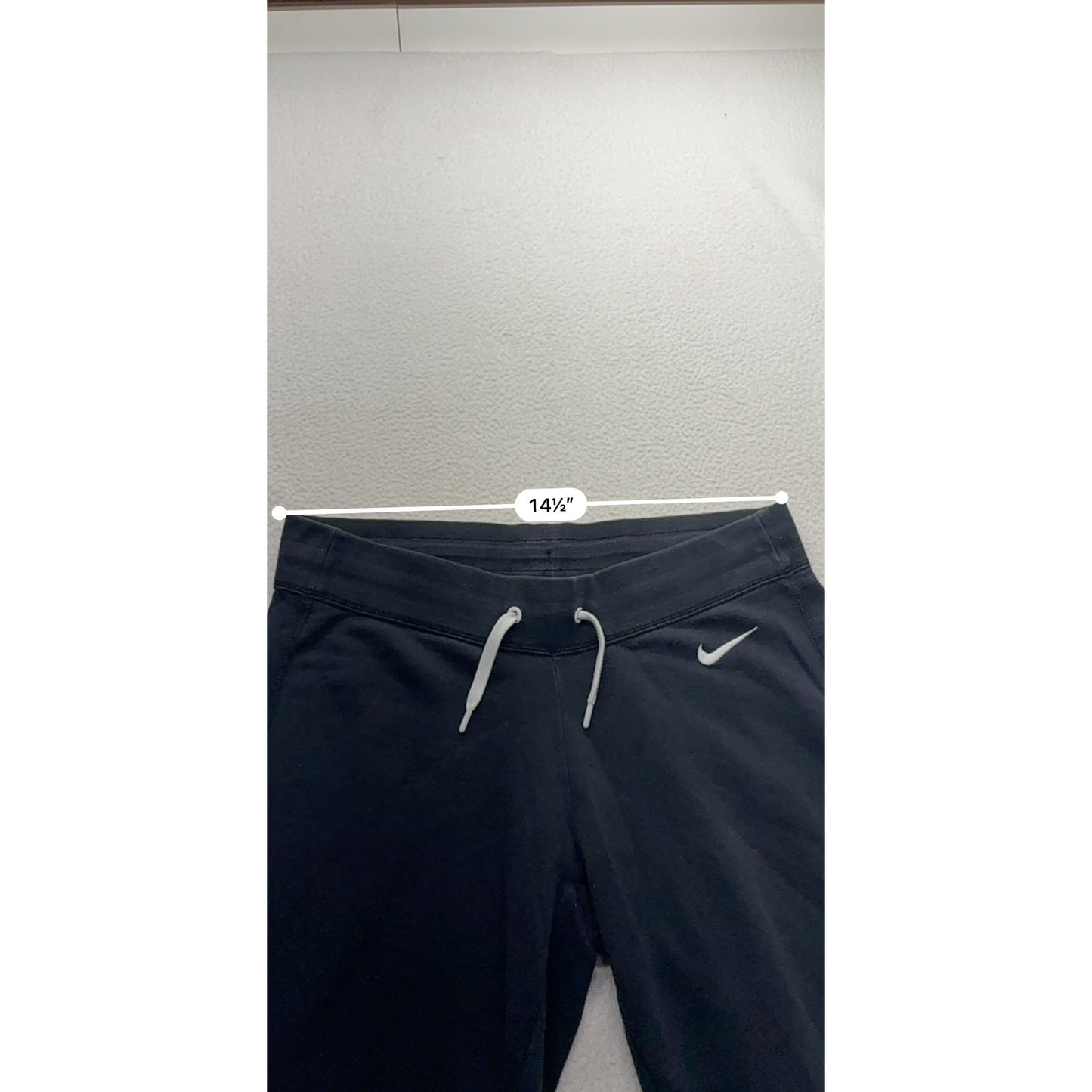 Nike Womens Black Sweatpants Size S With Drawstring Waist & Logo #7585