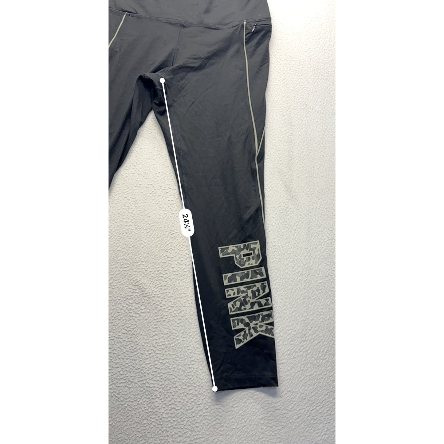 Pink Victorias Secret Ultimate Black High-Waisted Leggings #7504