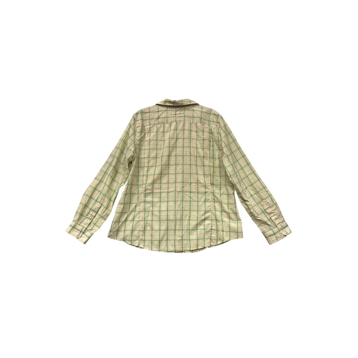 Duluth Trading Co Mens XL Yellow & Green Plaid Long Sleeve Button-Up Shirt #6787