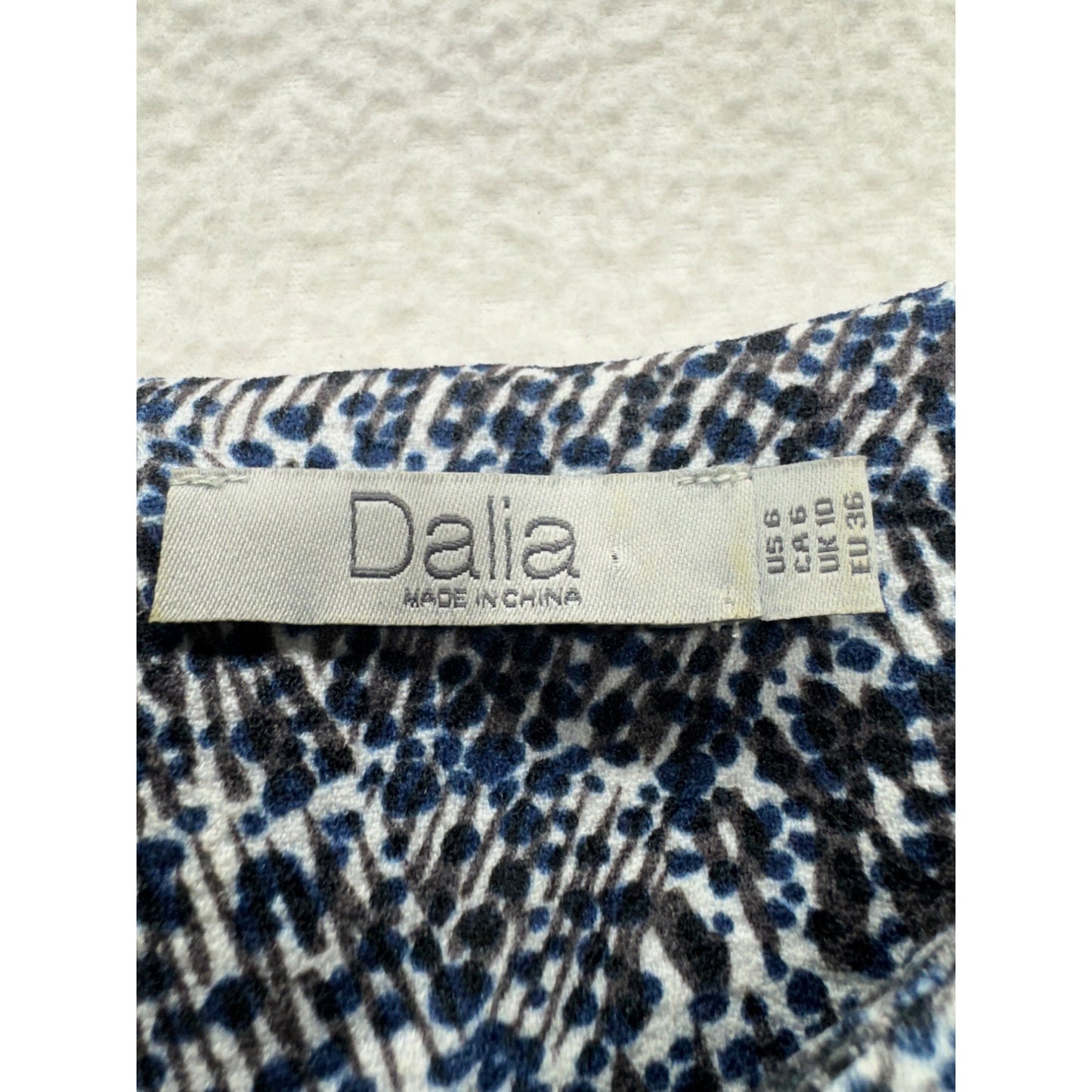 Dalia Womens Sleeveless Shift Dress Size 6 Black & White Textured #9136