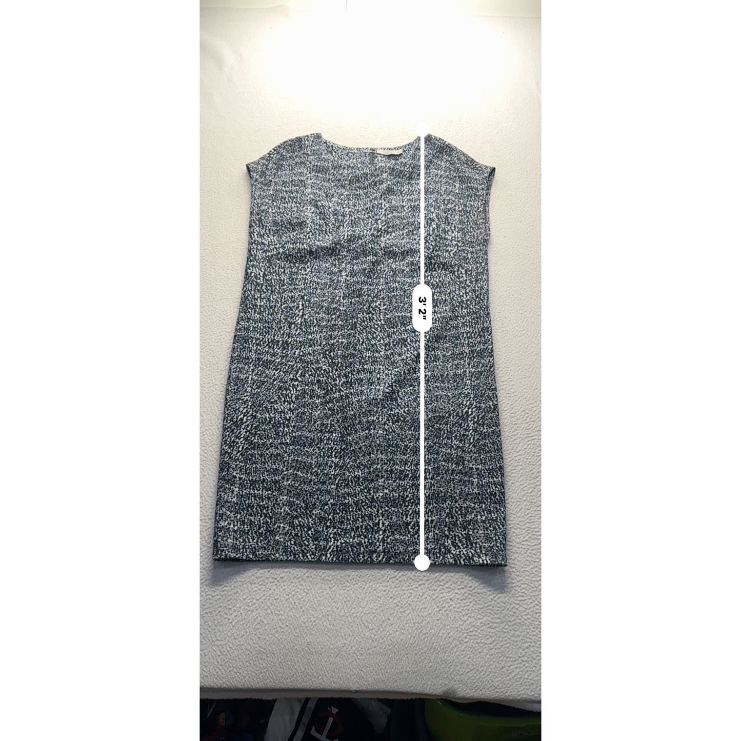 Dalia Womens Sleeveless Shift Dress Size 6 Black & White Textured #9136