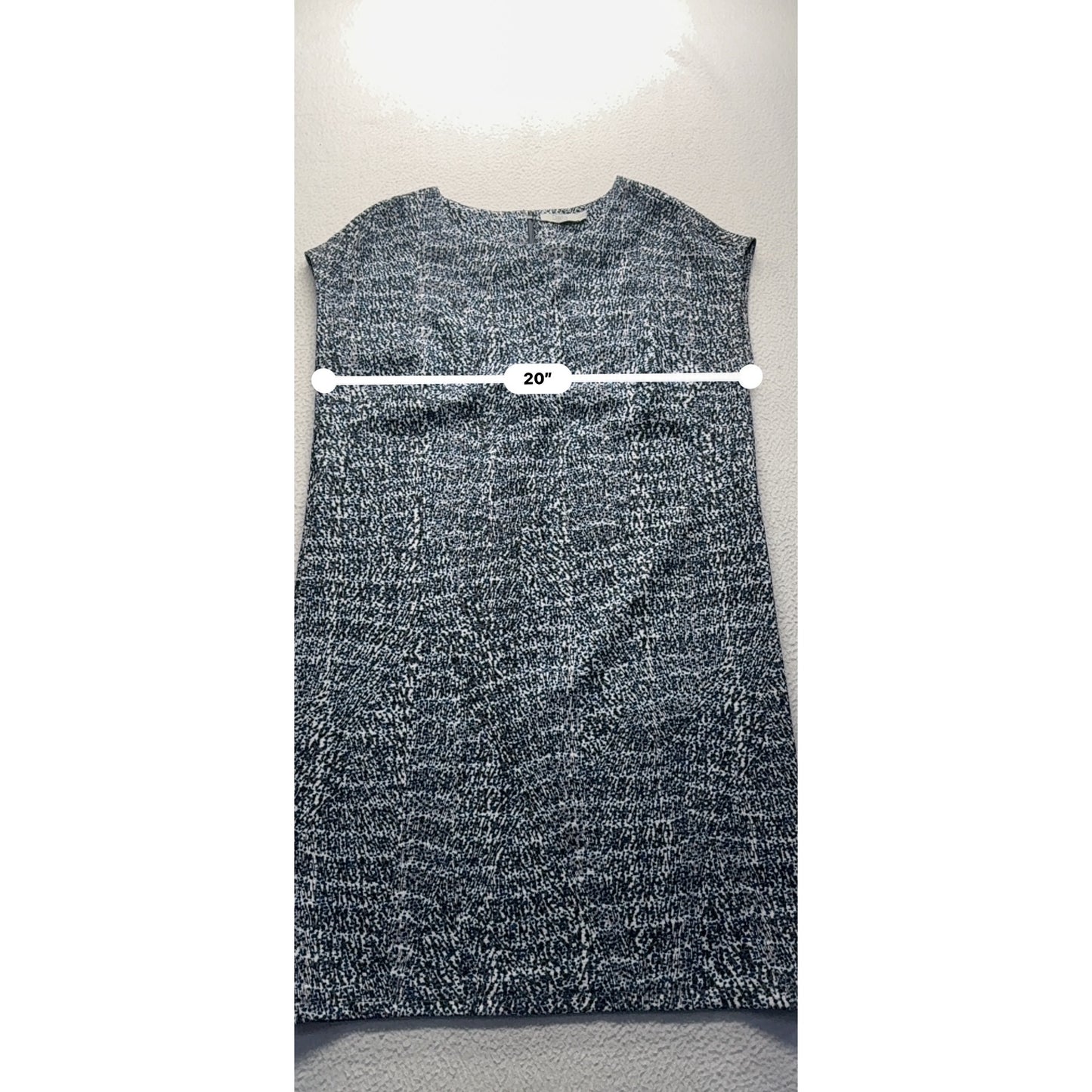 Dalia Womens Sleeveless Shift Dress Size 6 Black & White Textured #9136