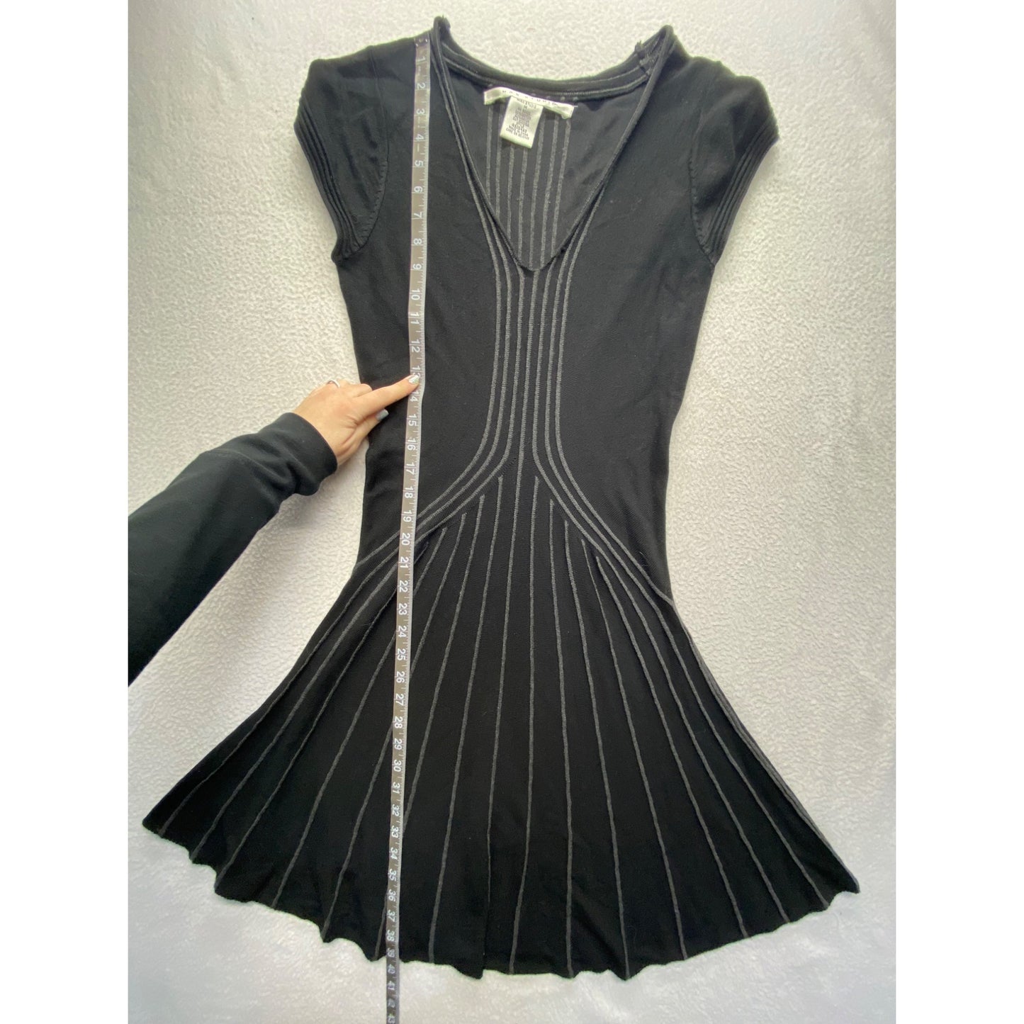 Max Studio Black Short Sleeve Knit Dress #7103