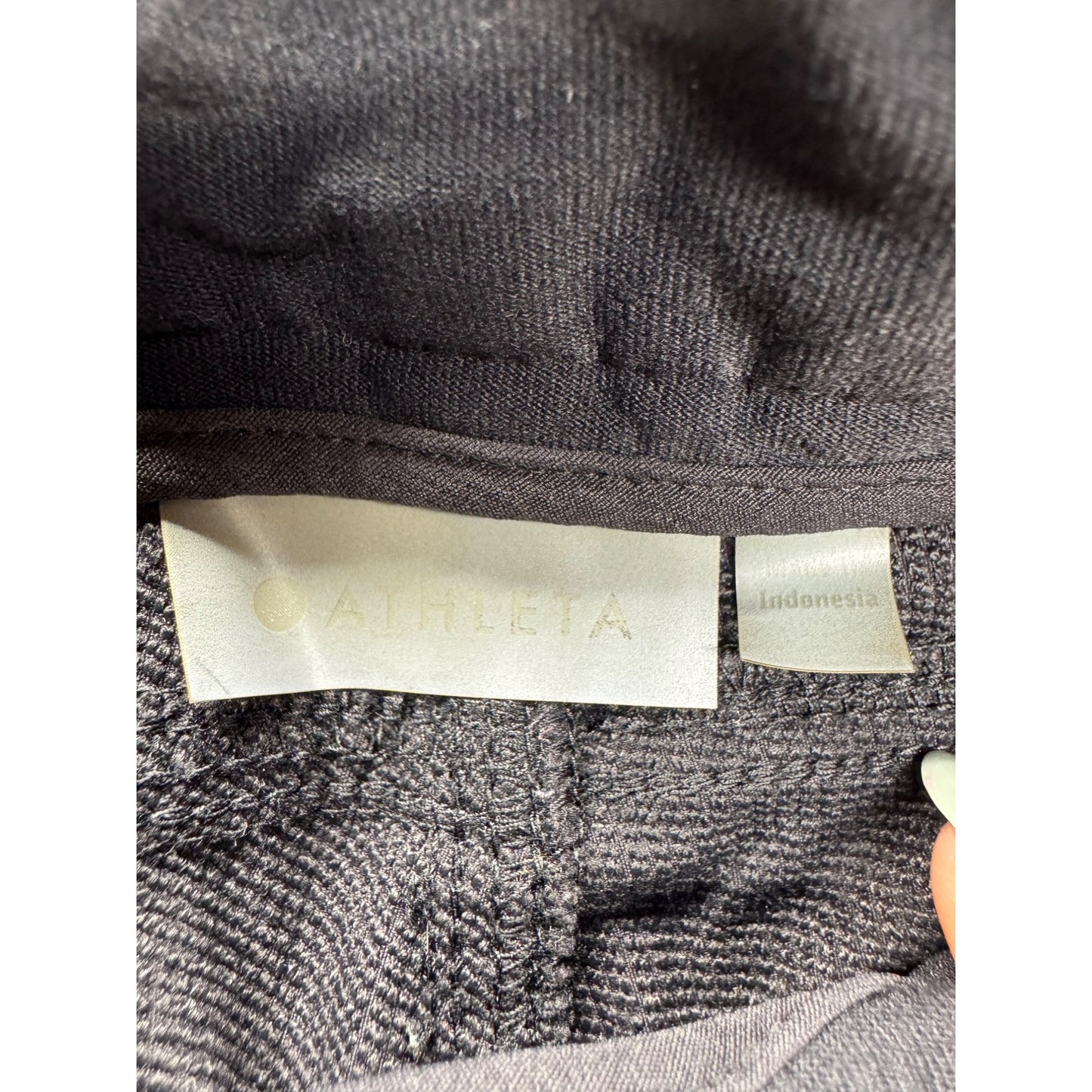 Womens Black Athleta Quick-Dry Stretch Pants With Zipper Pocket #7792