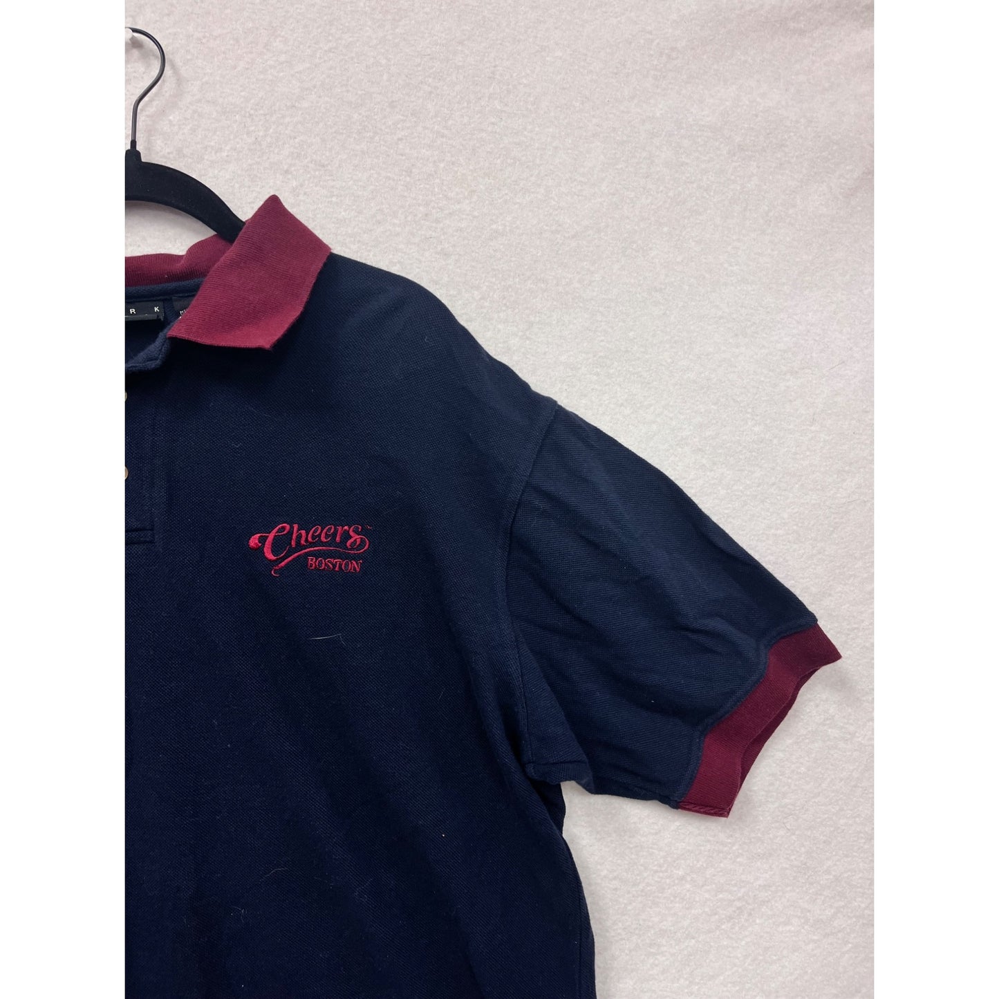 Cheers Boston Navy & Burgundy Polo Shirt Mens XL #8177