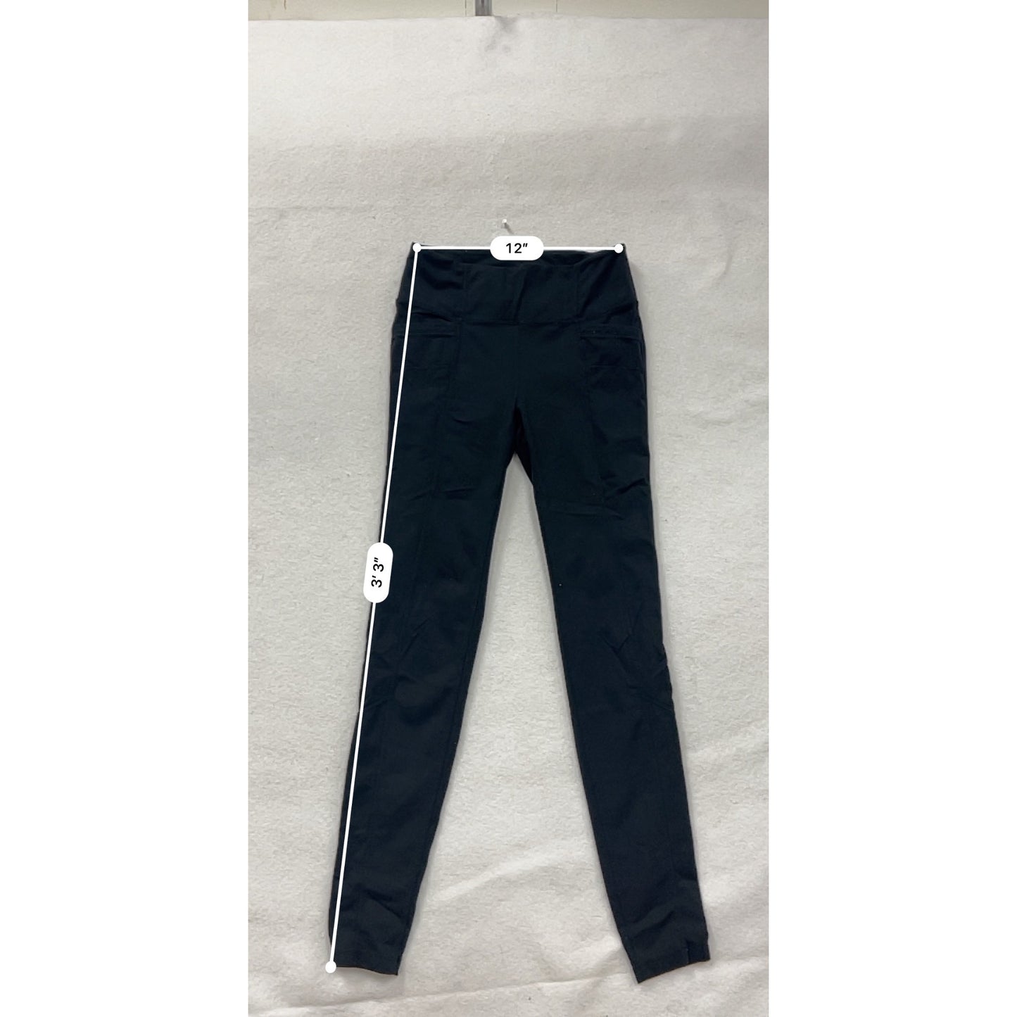 Athleta Womens Black Medium-Tall Nylon & Spandex Slim Fit Jeggings With Pockets #6885