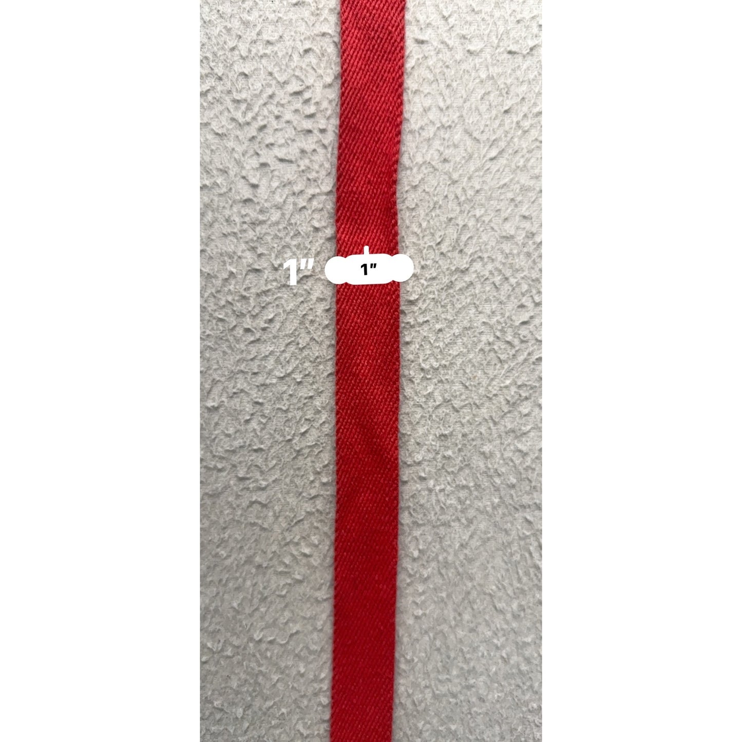 Vintage Red Canvas Belt With Leather Accents & Brass Buckle Adjustable Fit #9896