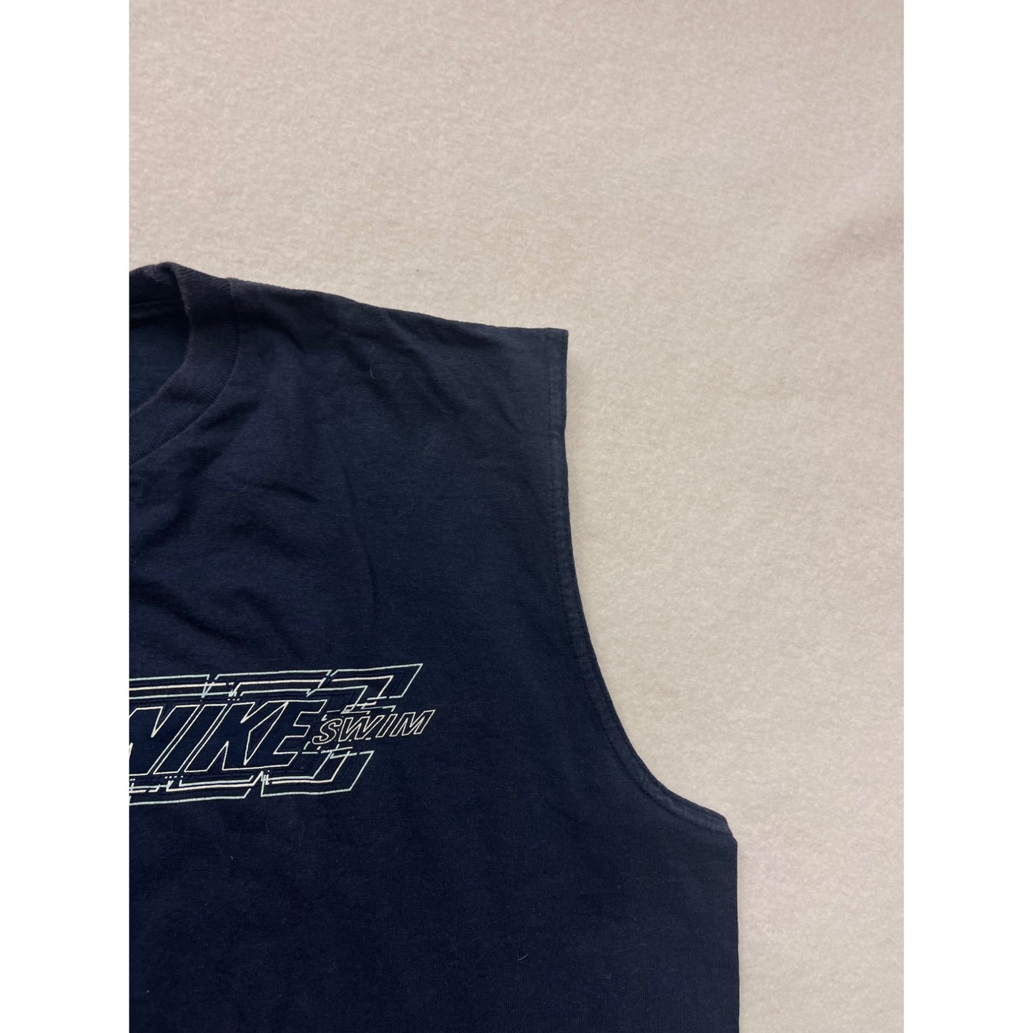 Nike Mens XL Navy Blue Sleeveless Graphic Tank Top #6526
