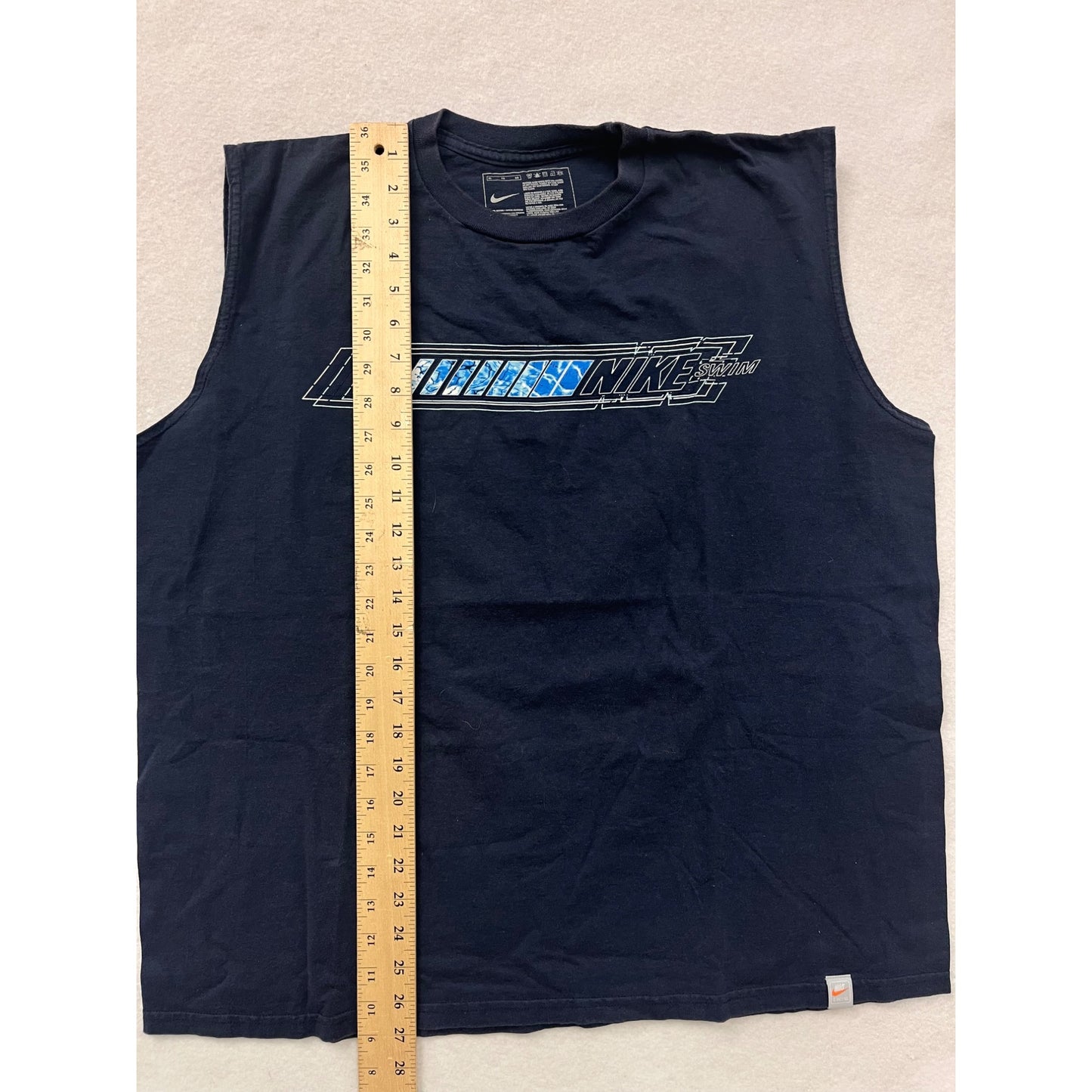 Nike Mens XL Navy Blue Sleeveless Graphic Tank Top #6526