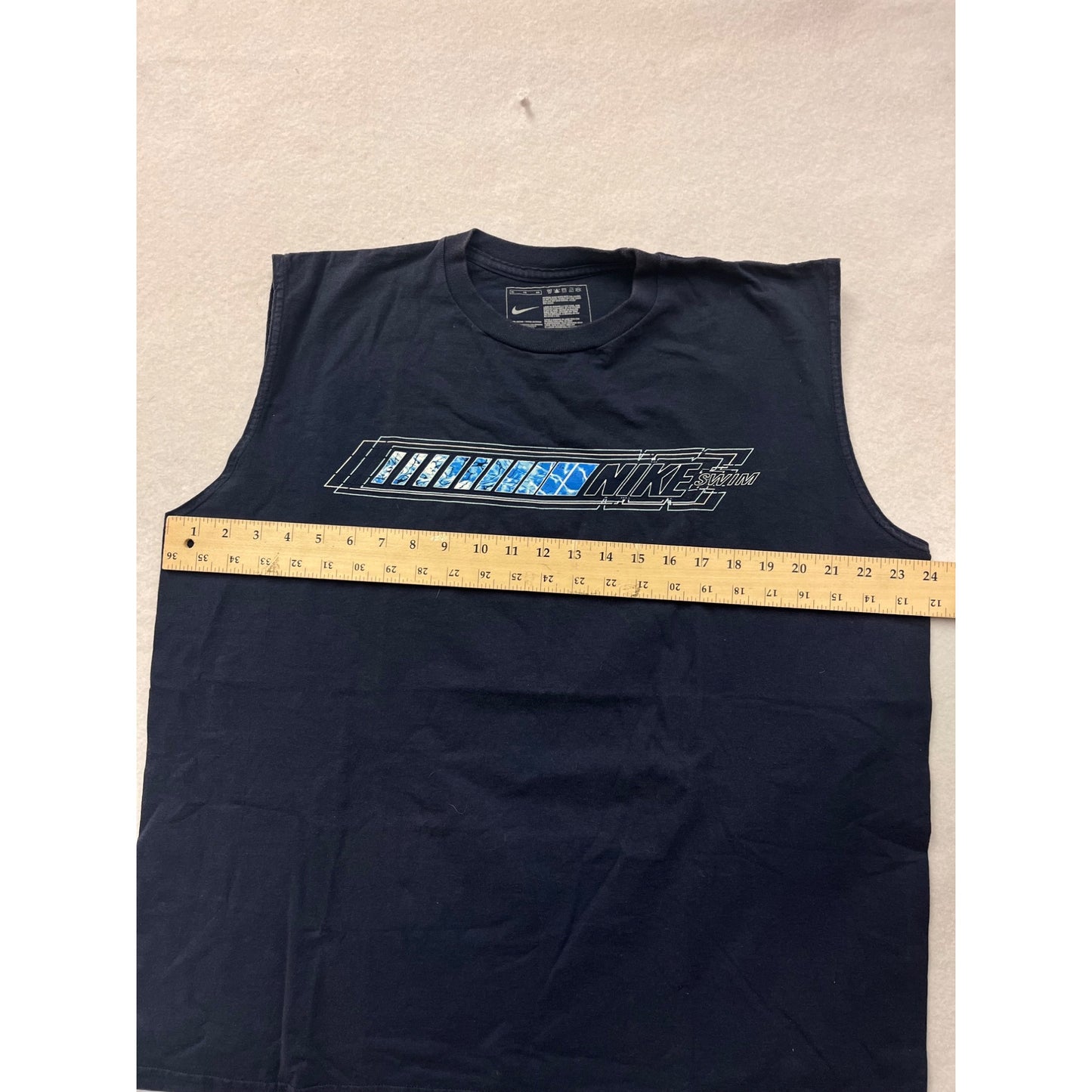Nike Mens XL Navy Blue Sleeveless Graphic Tank Top #6526