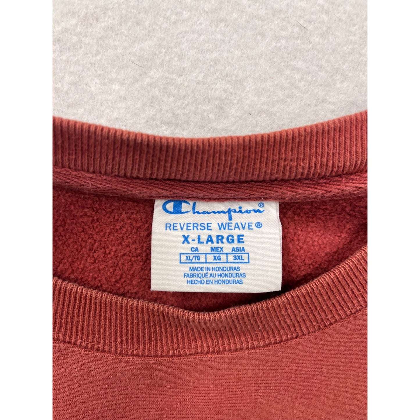 Vintage Champion Reverse Weave Crewneck Sweatshirt XL Rust Red #6579