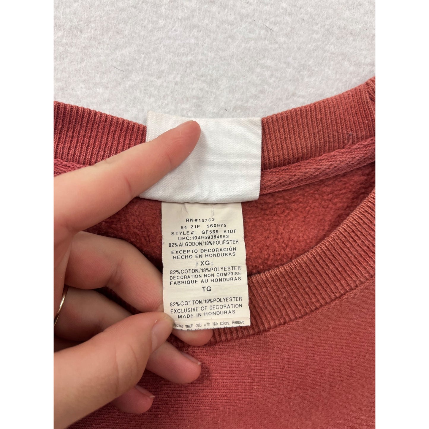 Vintage Champion Reverse Weave Crewneck Sweatshirt XL Rust Red #6579