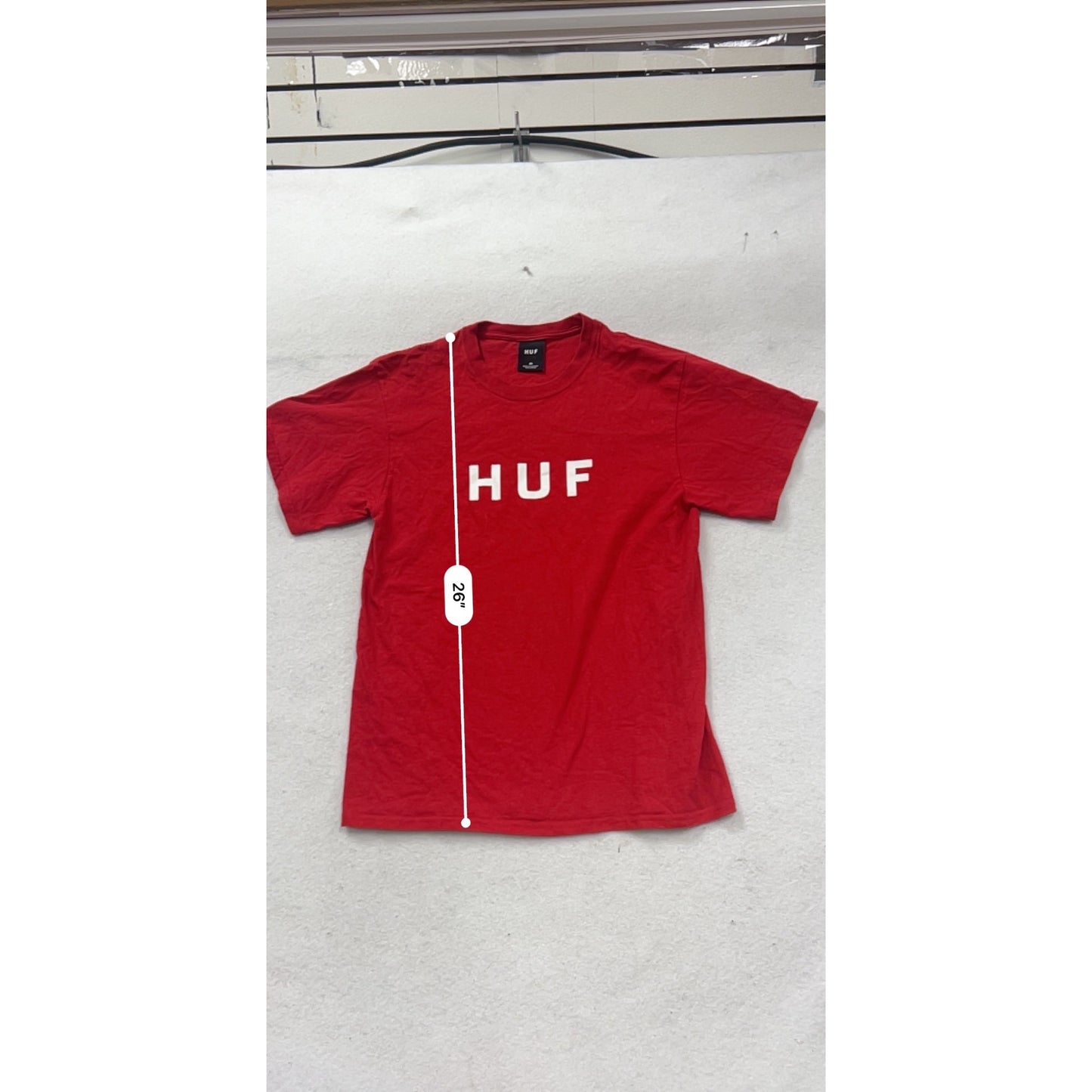 HUF Mens Red T-Shirt 100% Cotton #269A